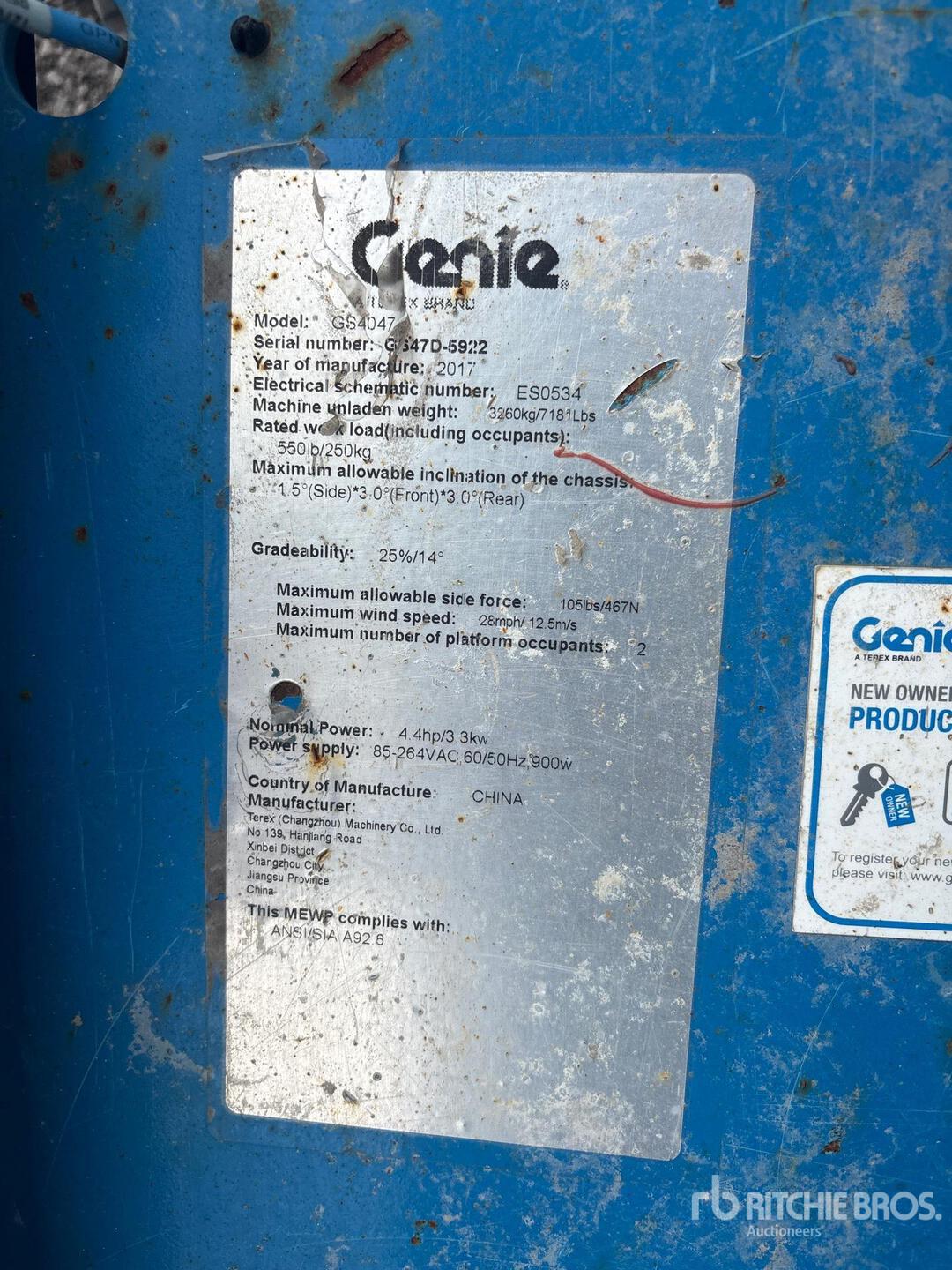 2017 Genie GS-4047