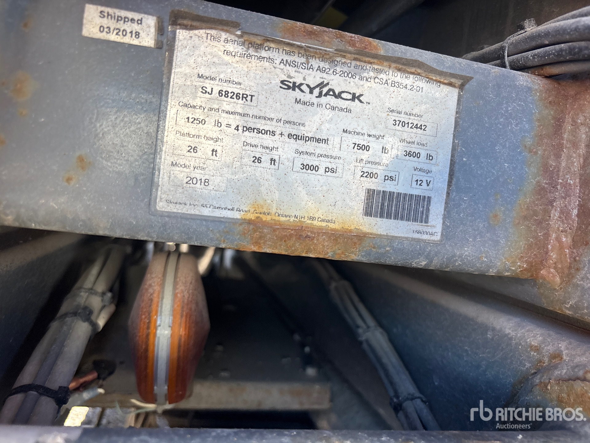 2018 Skyjack SJ6826 RT