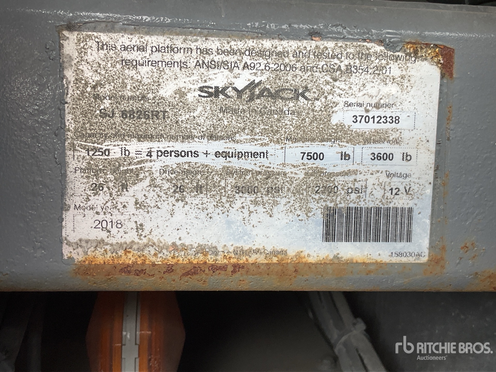 2018 Skyjack SJ6826 RT