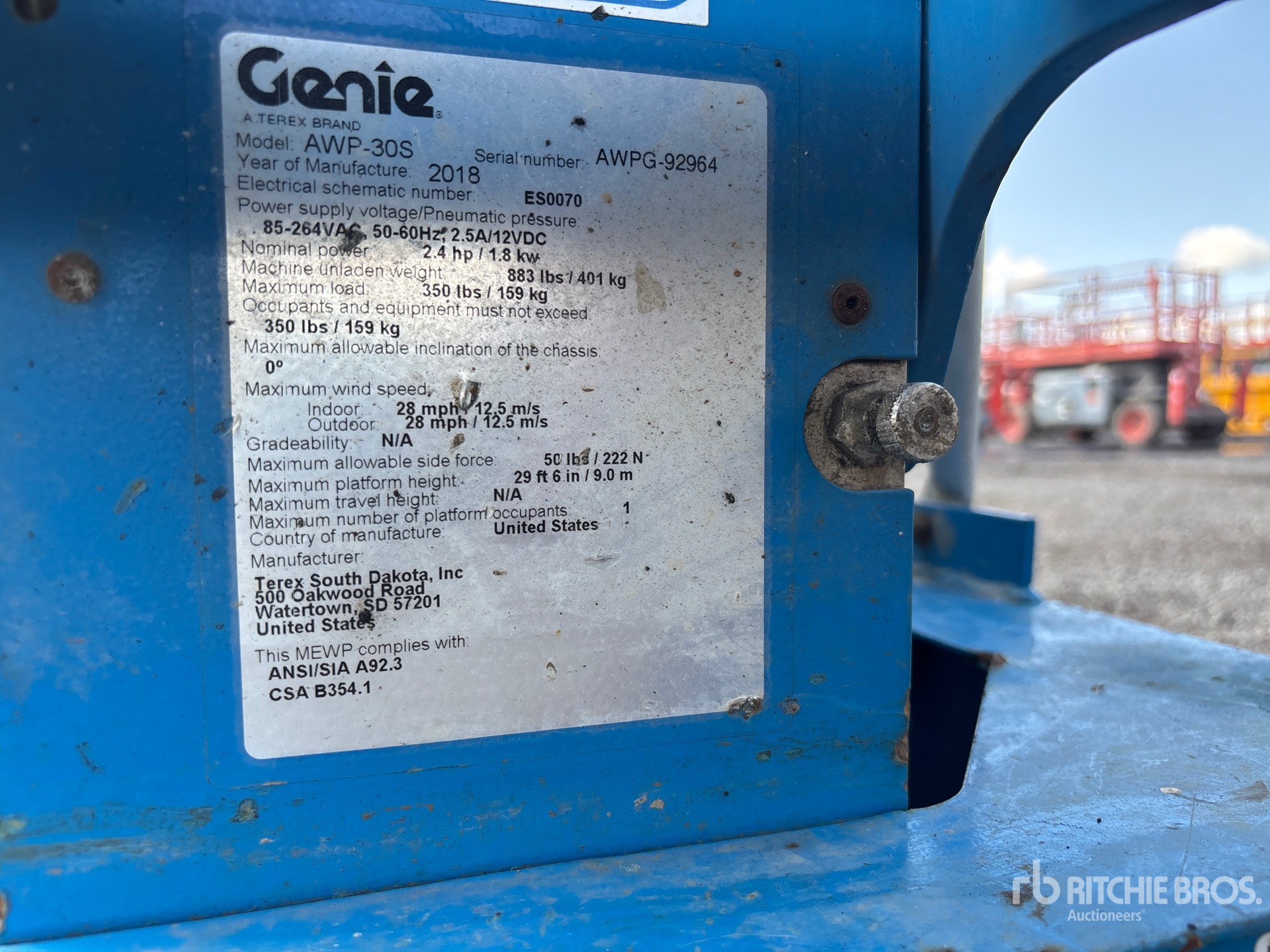 2018 Genie AWP 30S