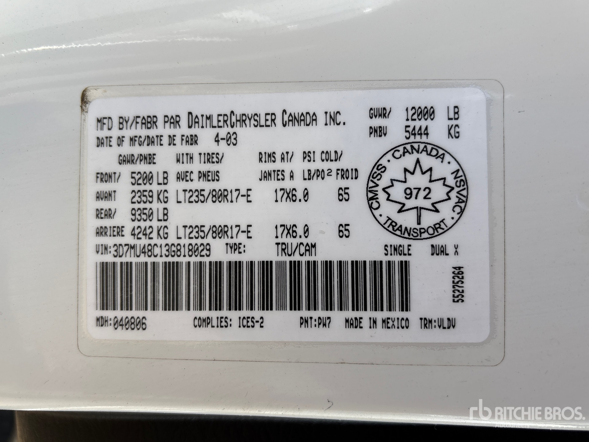 2003 Dodge RAM 3500