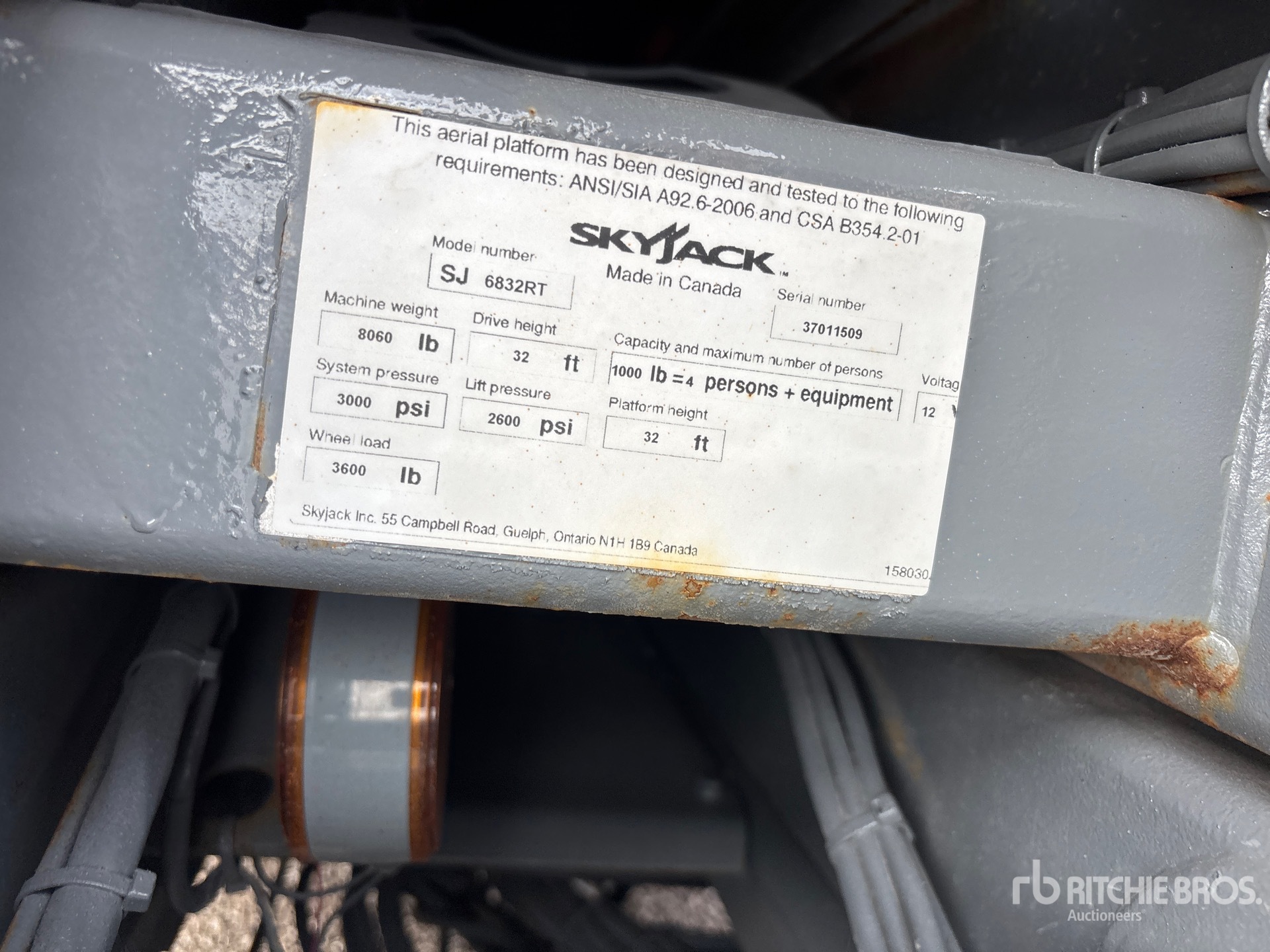 2018 Skyjack SJ6832RT
