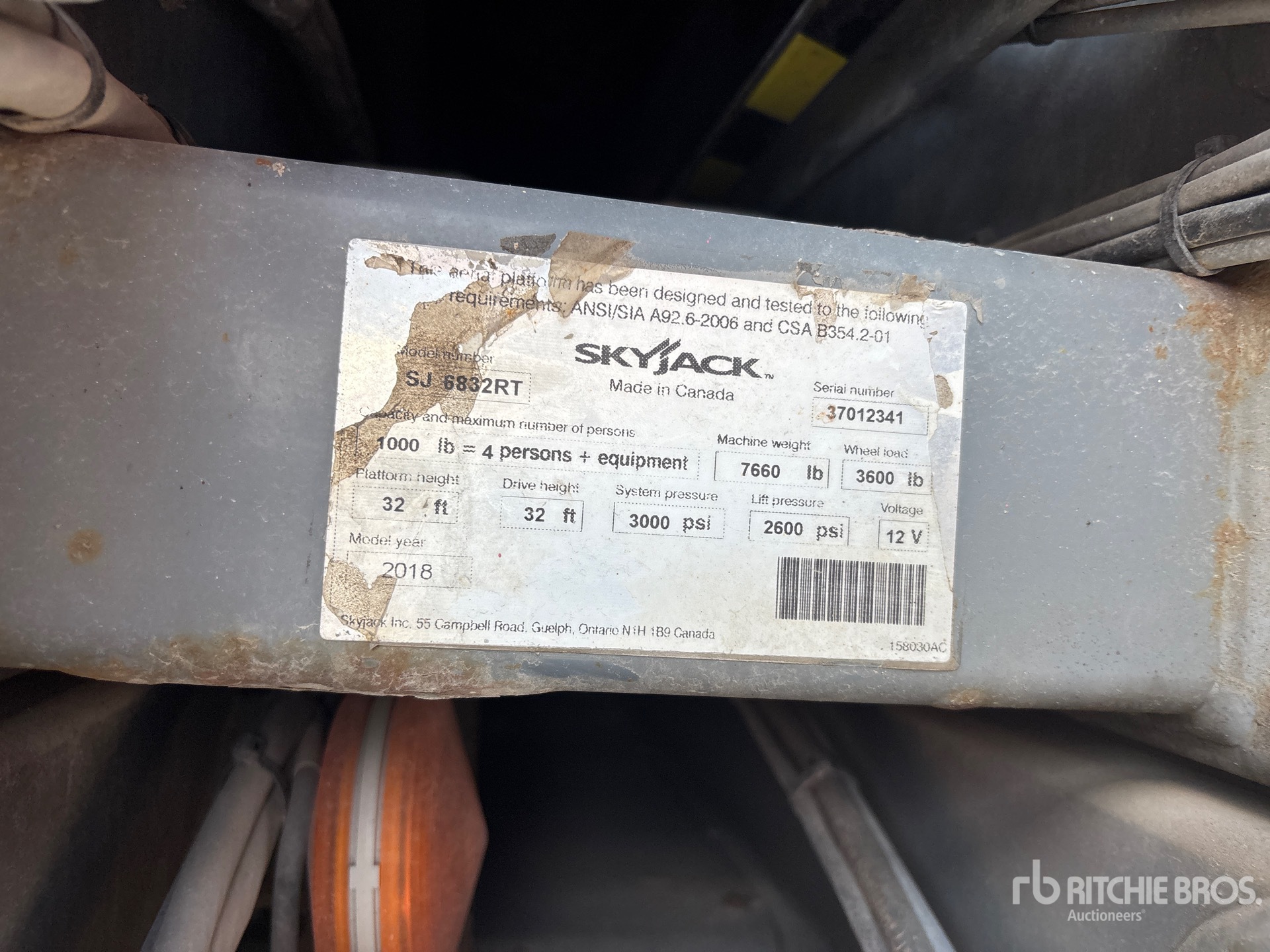2018 Skyjack SJ6832RT