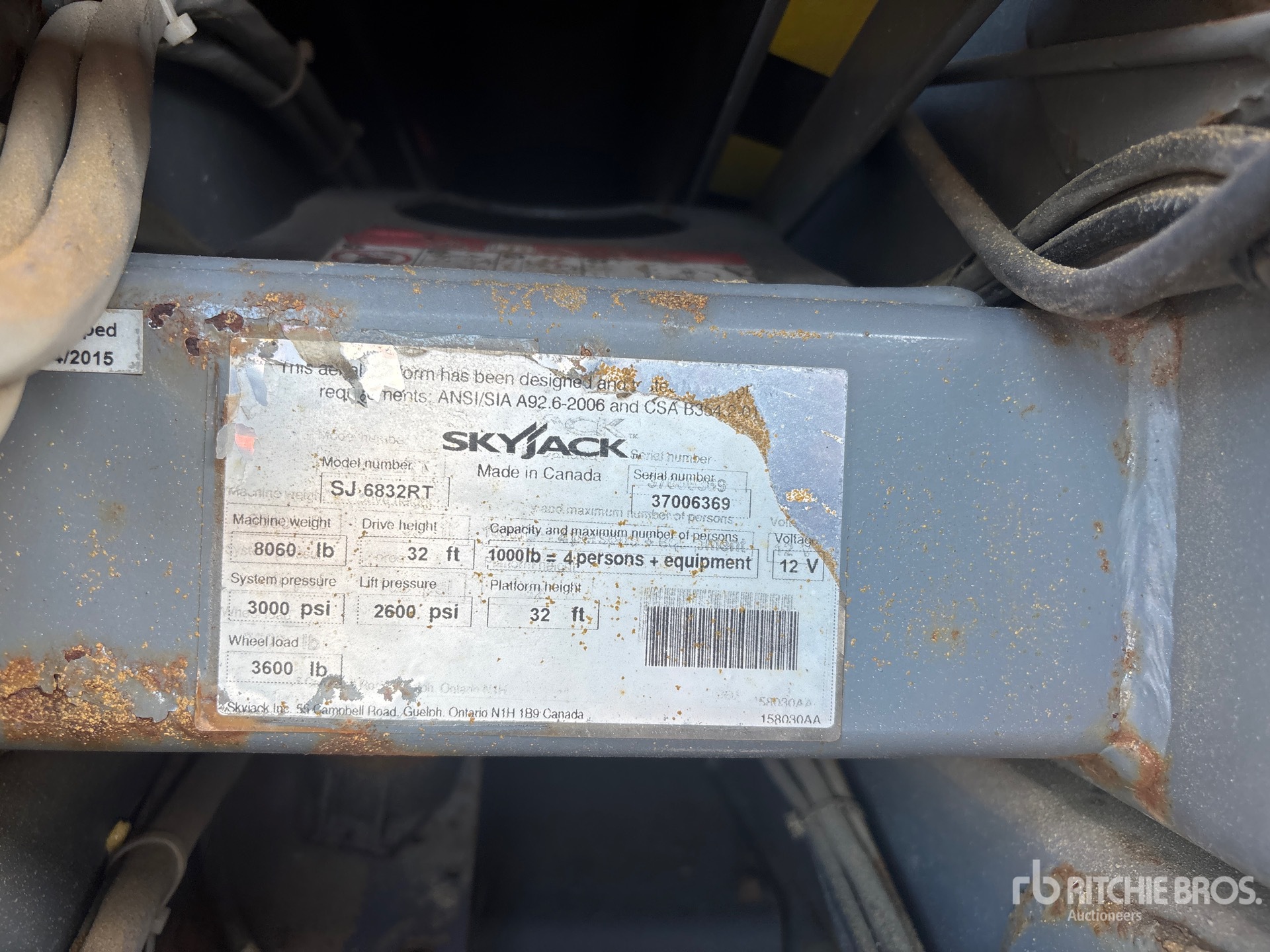 2015 Skyjack SJ6832 RT