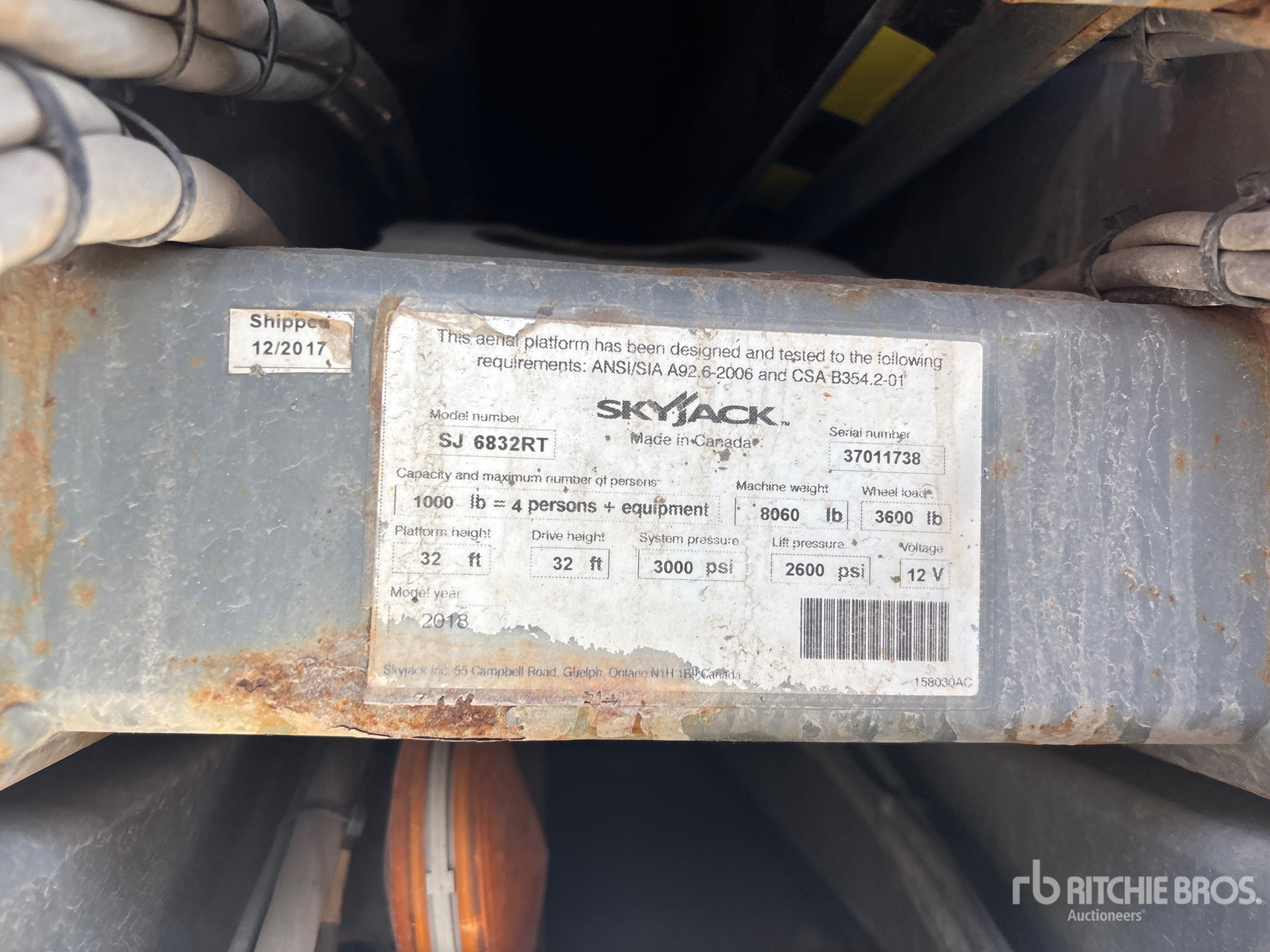 2018 Skyjack SJ6832 RT