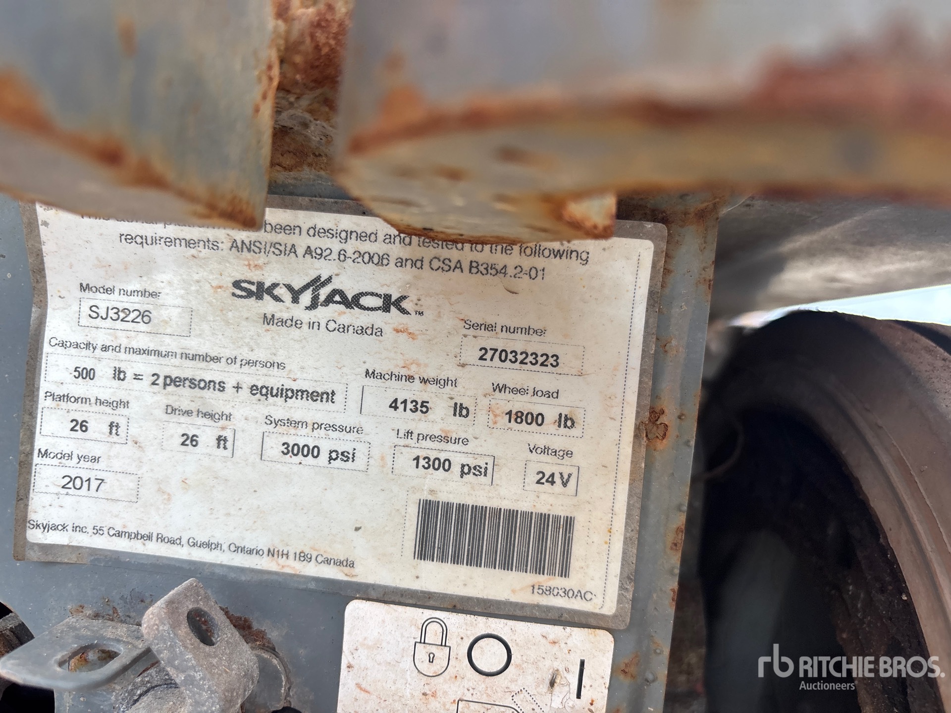 2017 Skyjack SJIII3226