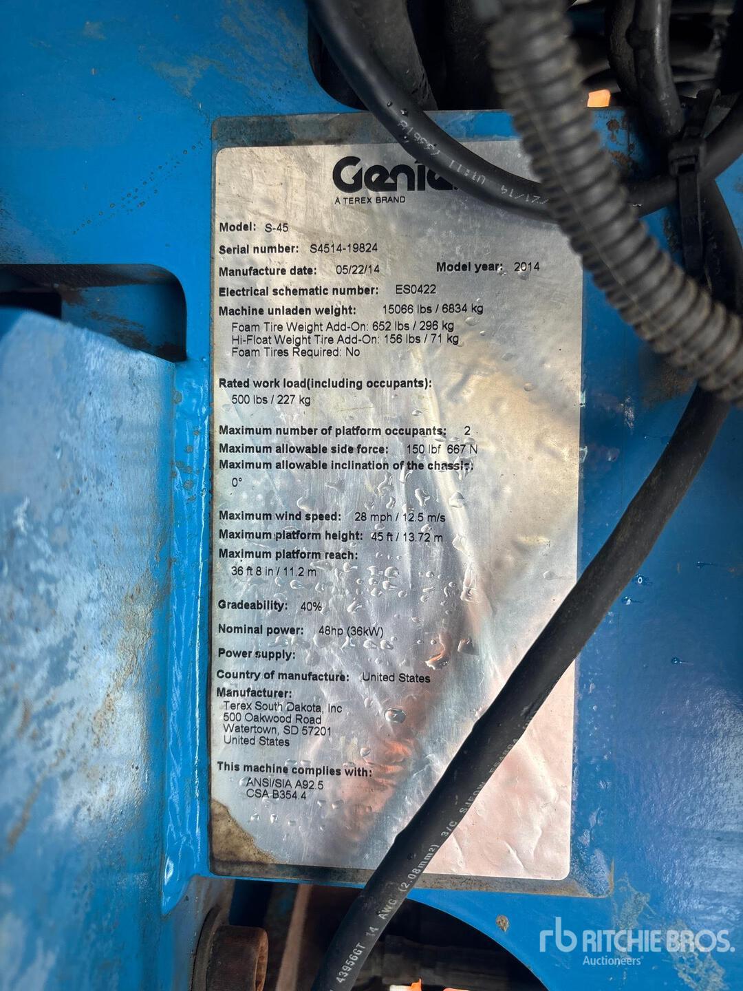 2014 Genie S45