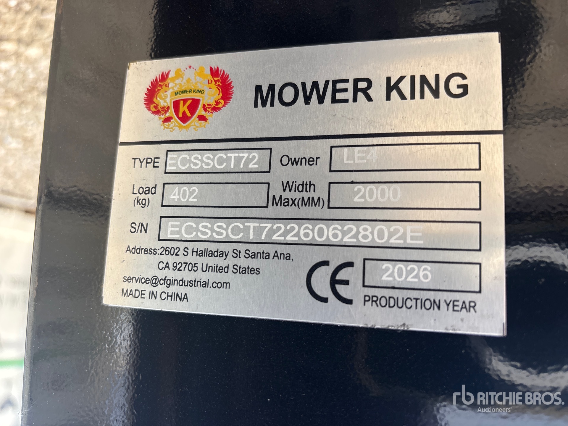 2026 Mower King ECSSCT72