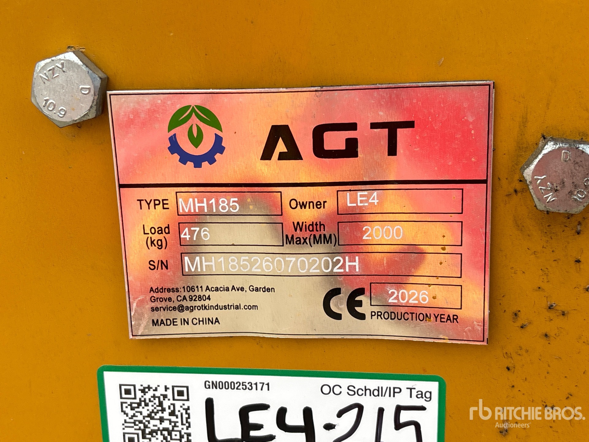 2026 AGT MH185