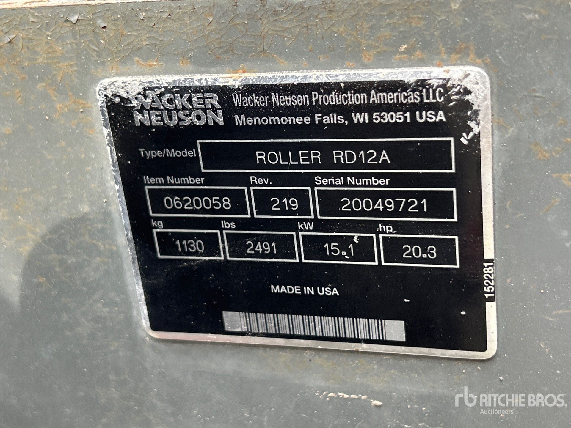 2011 Wacker Neuson RD12A