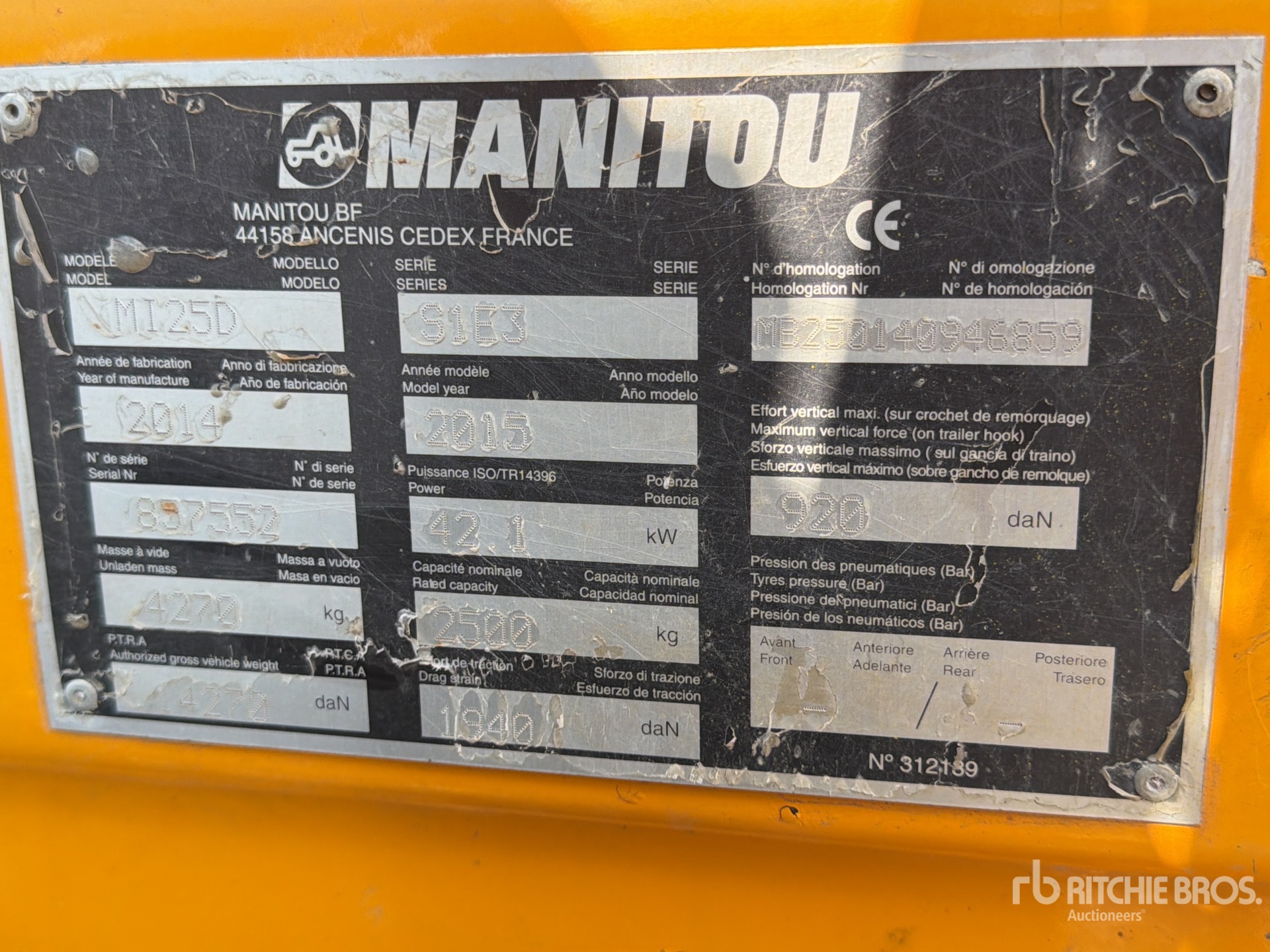 2014 Manitou MI25D