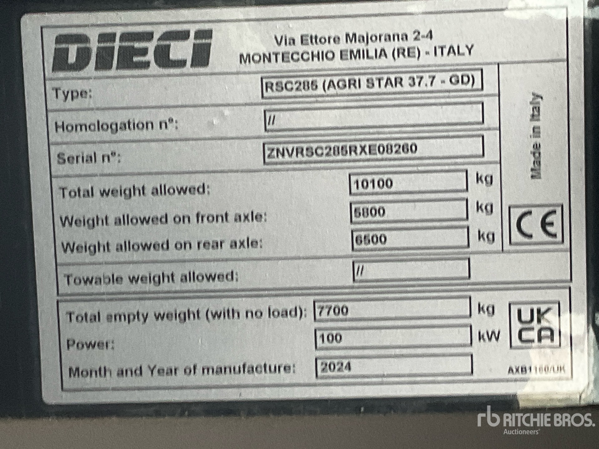 2024 Dieci AGRI STAR 37.7