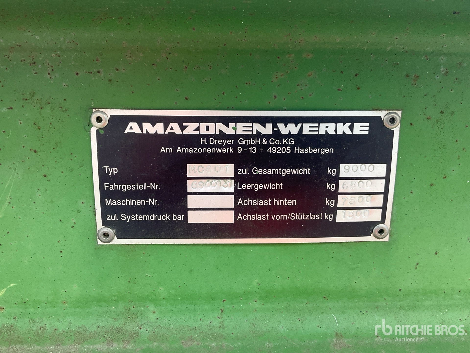 1996 Amazone MC 601