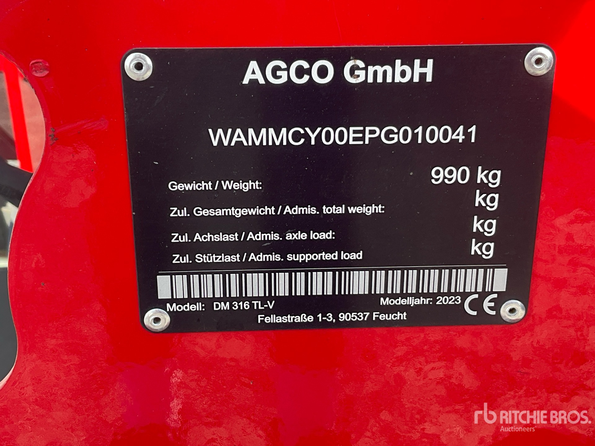 2023 Massey Ferguson DM316 TL-V