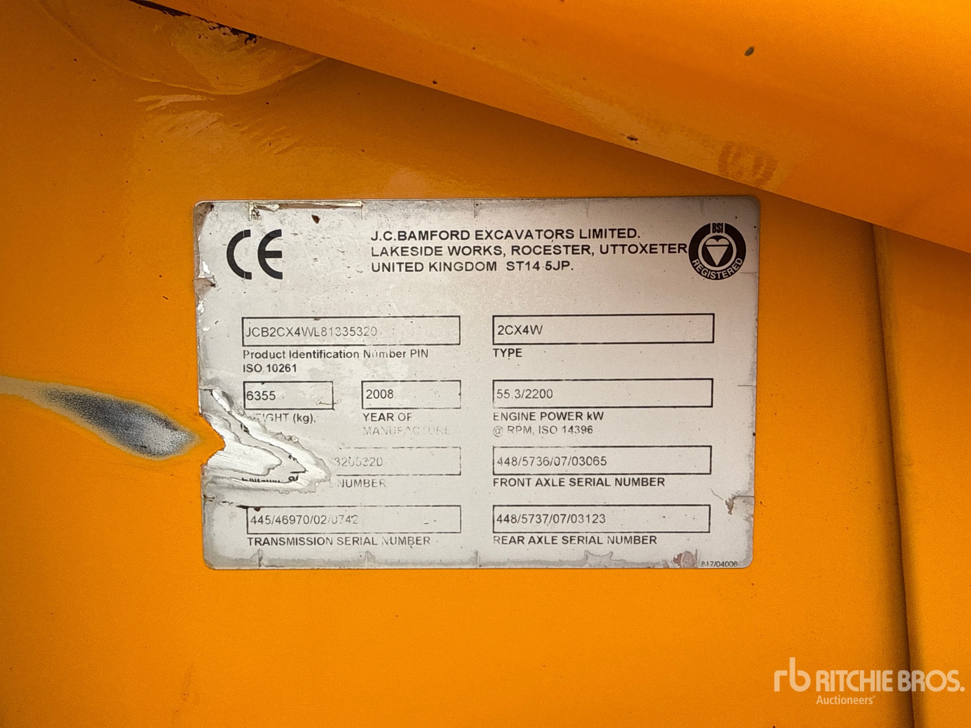 2008 JCB 2CX4W