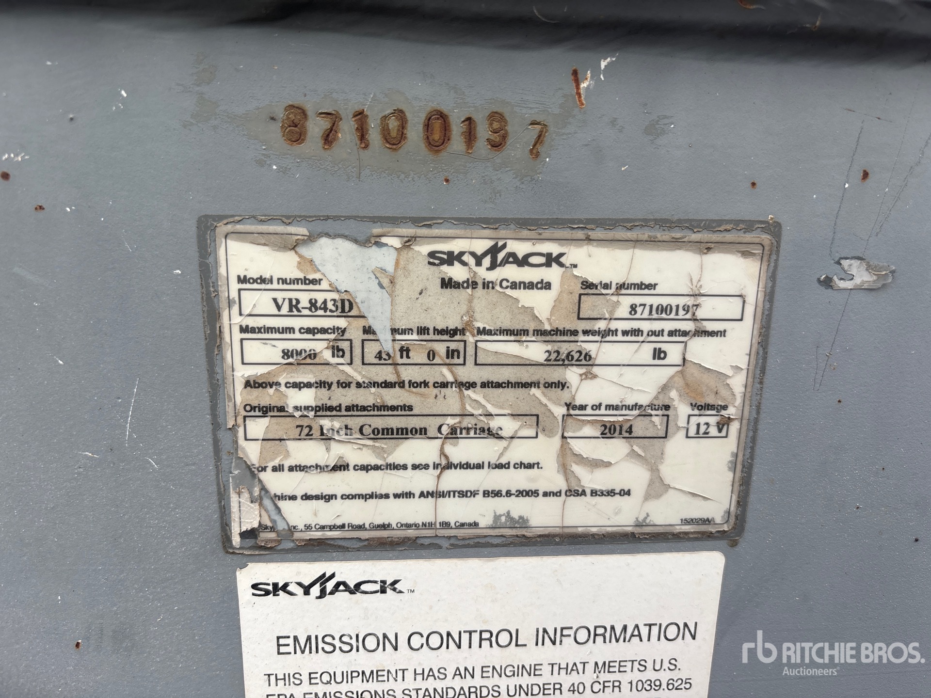 2014 Skyjack VR-843D