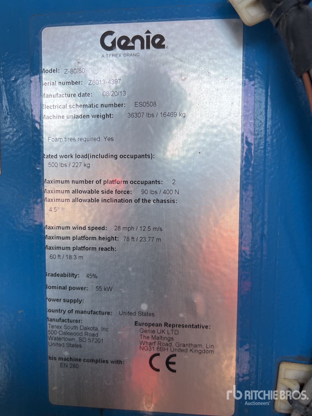 2013 Genie Z-80/60