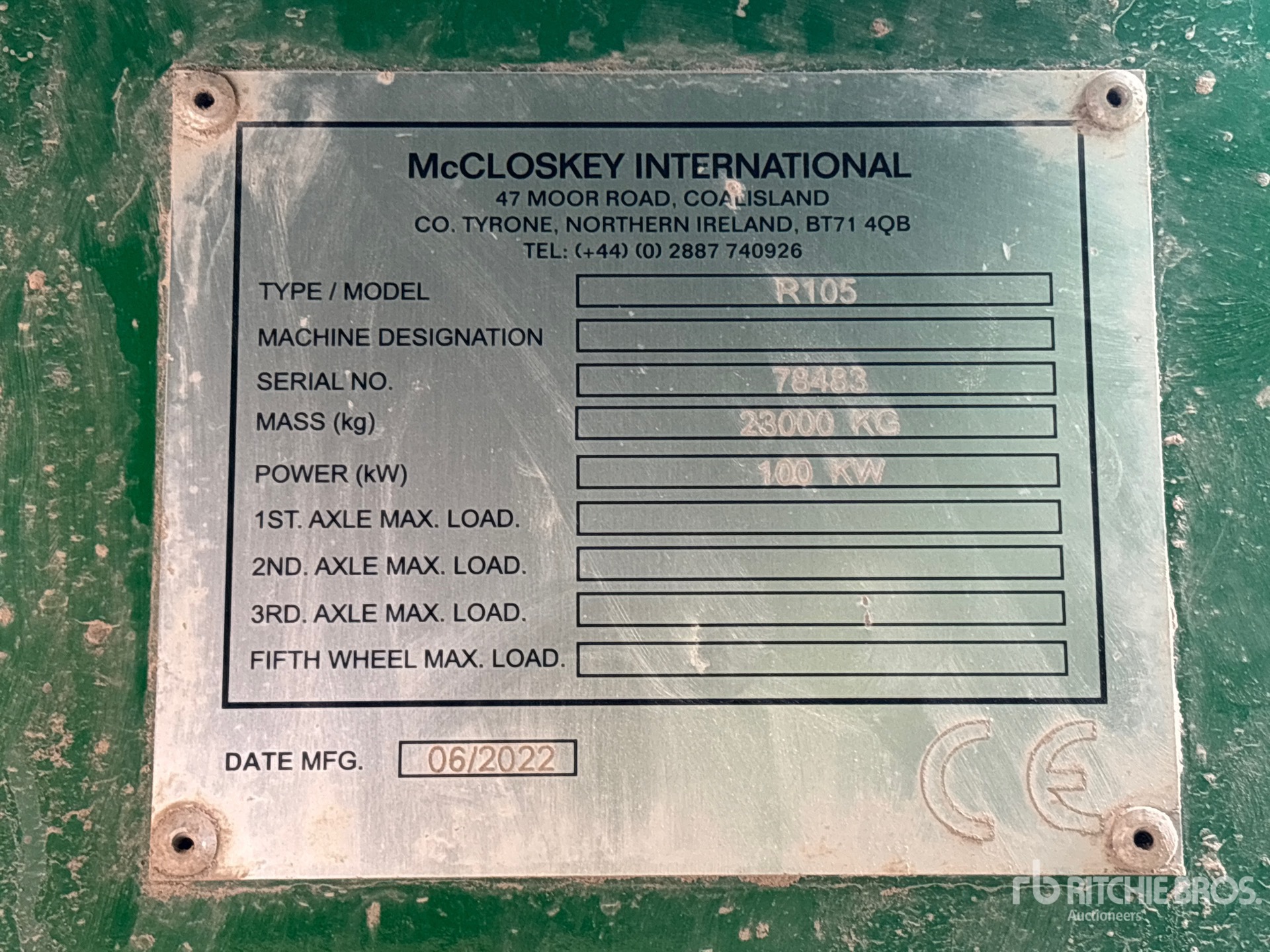 2022 Mccloskey R105