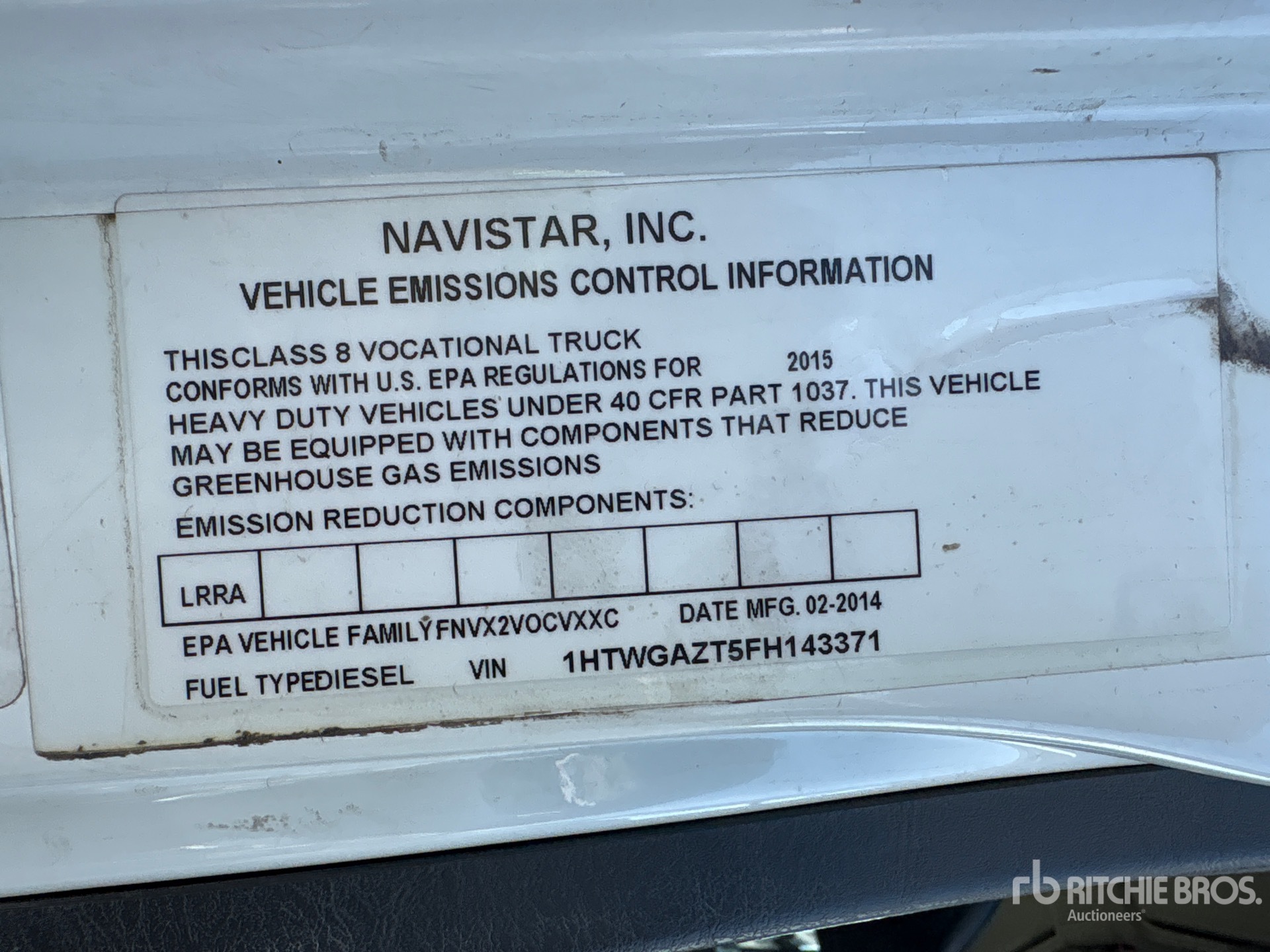2015 International WORKSTAR 7400