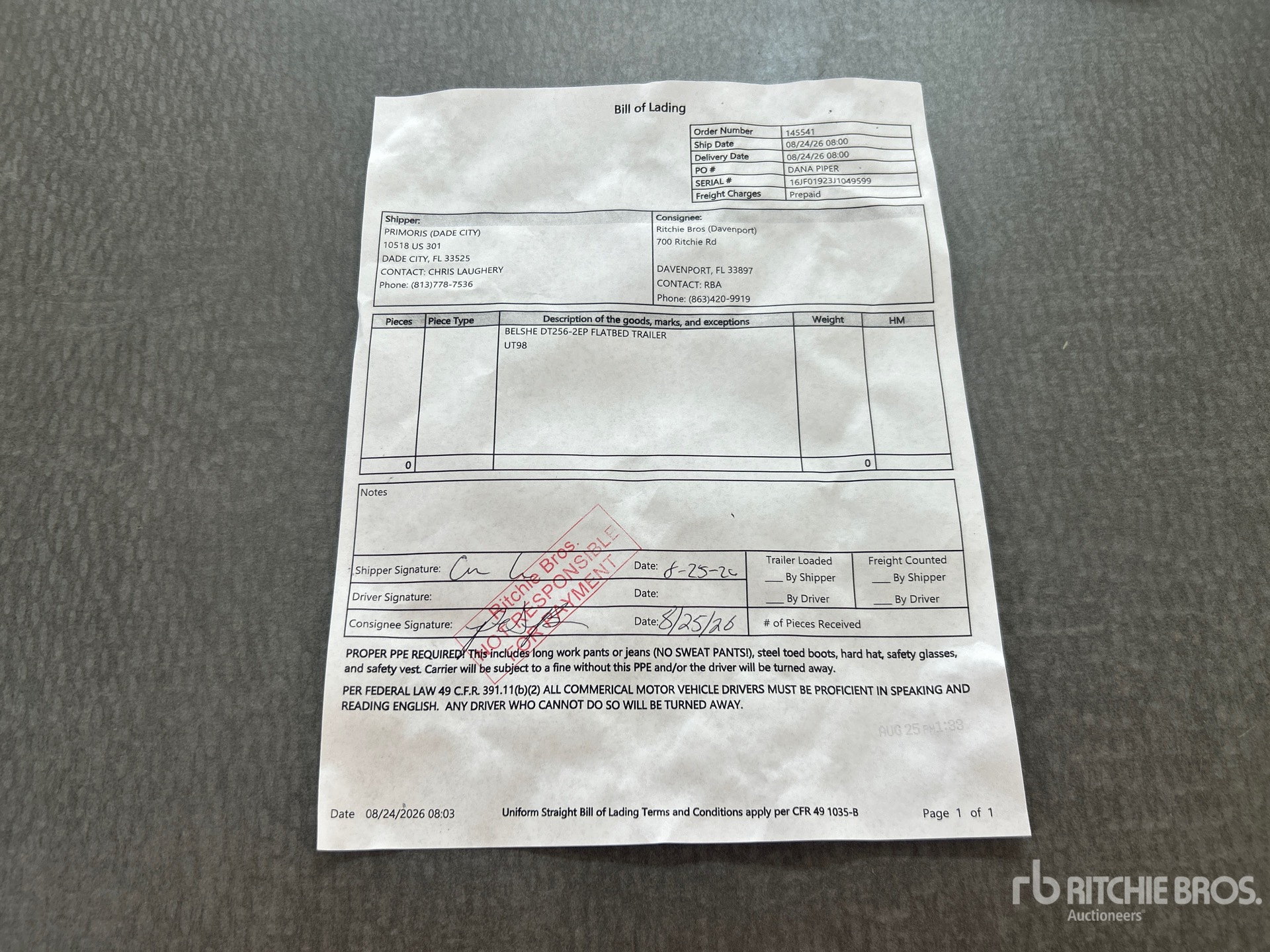 2018 Belshe DT256 - 2EP