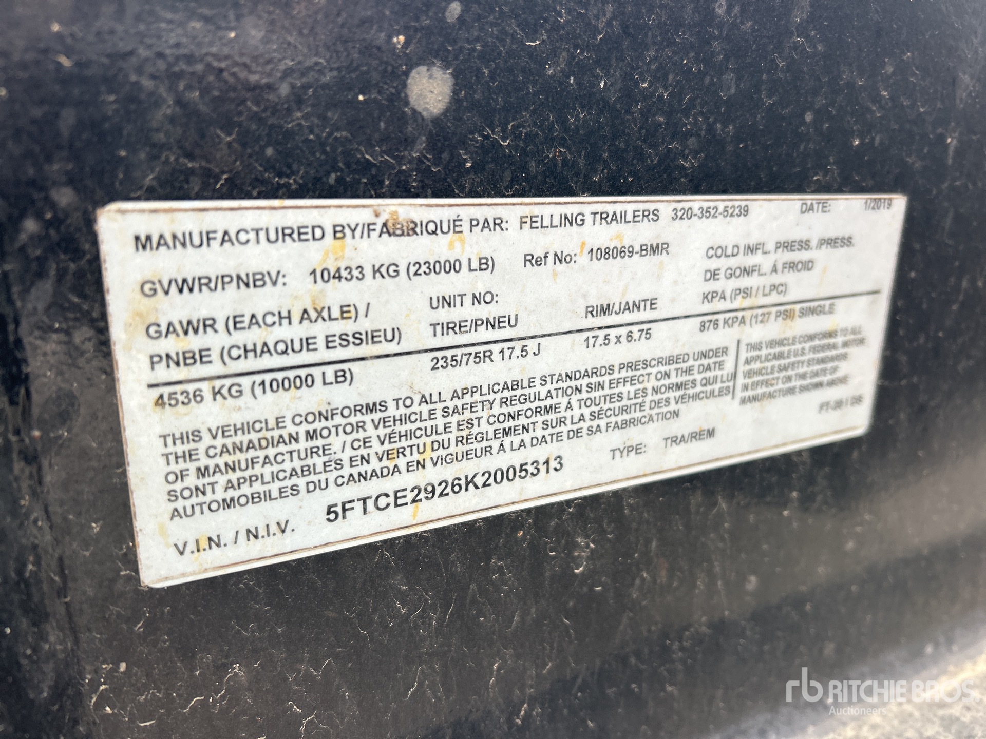 2019 Felling Trailers, Inc. FT20-IDS