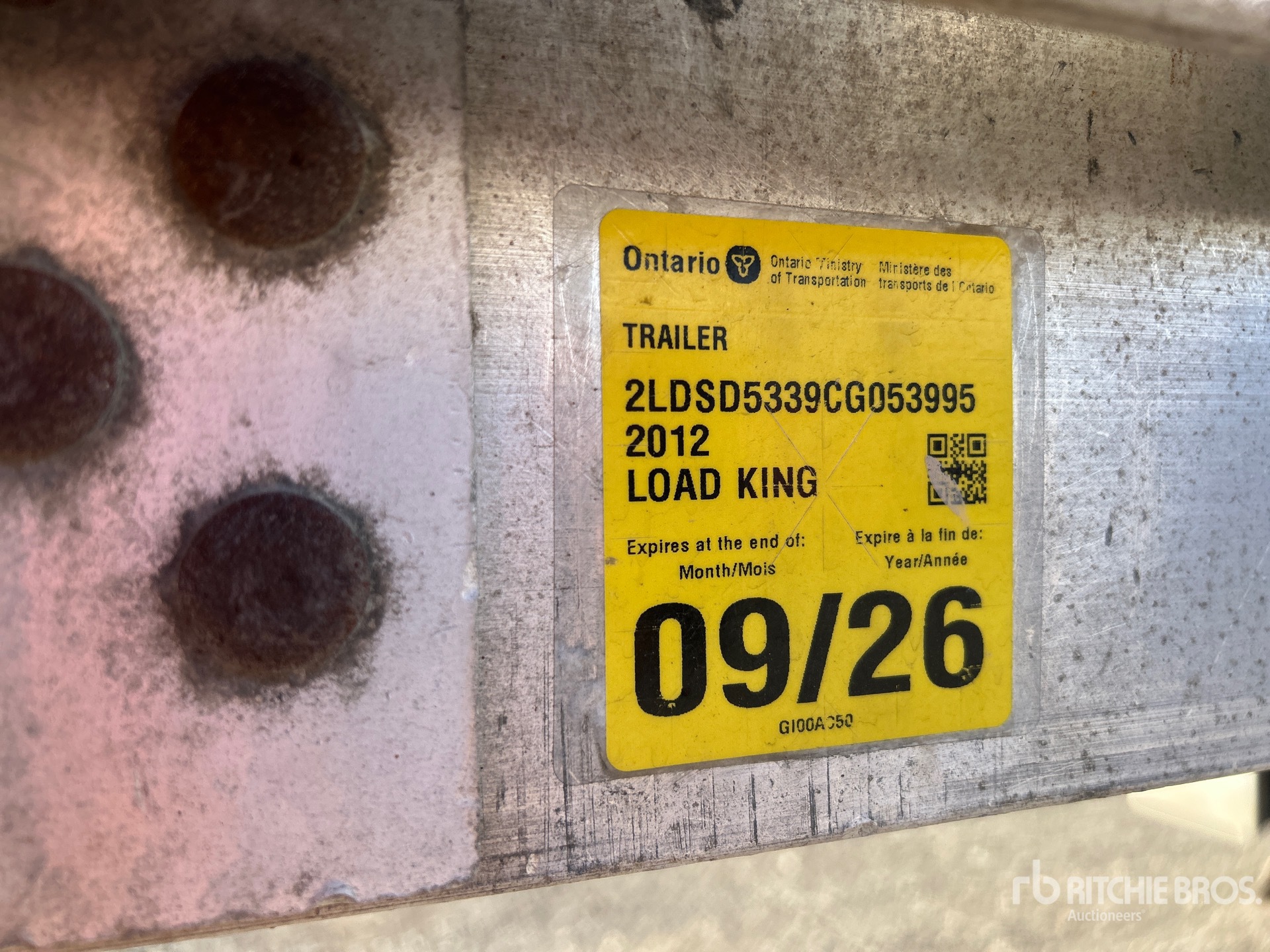 2012 Load King 53 ft Tri/A