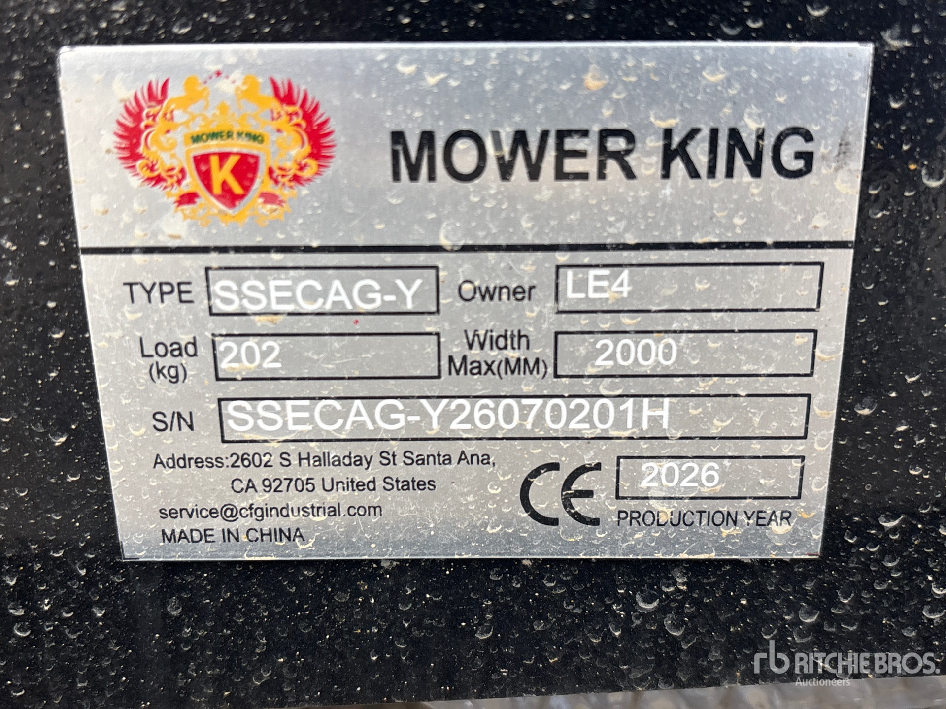 2026 Mower King SSECAG-Y