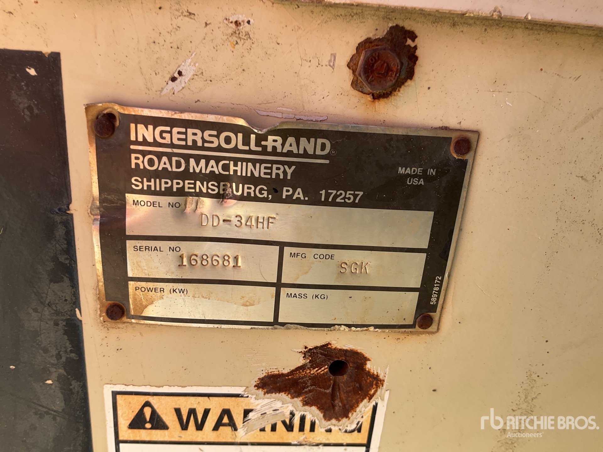 2001 Ingersoll Rand DD34HF
