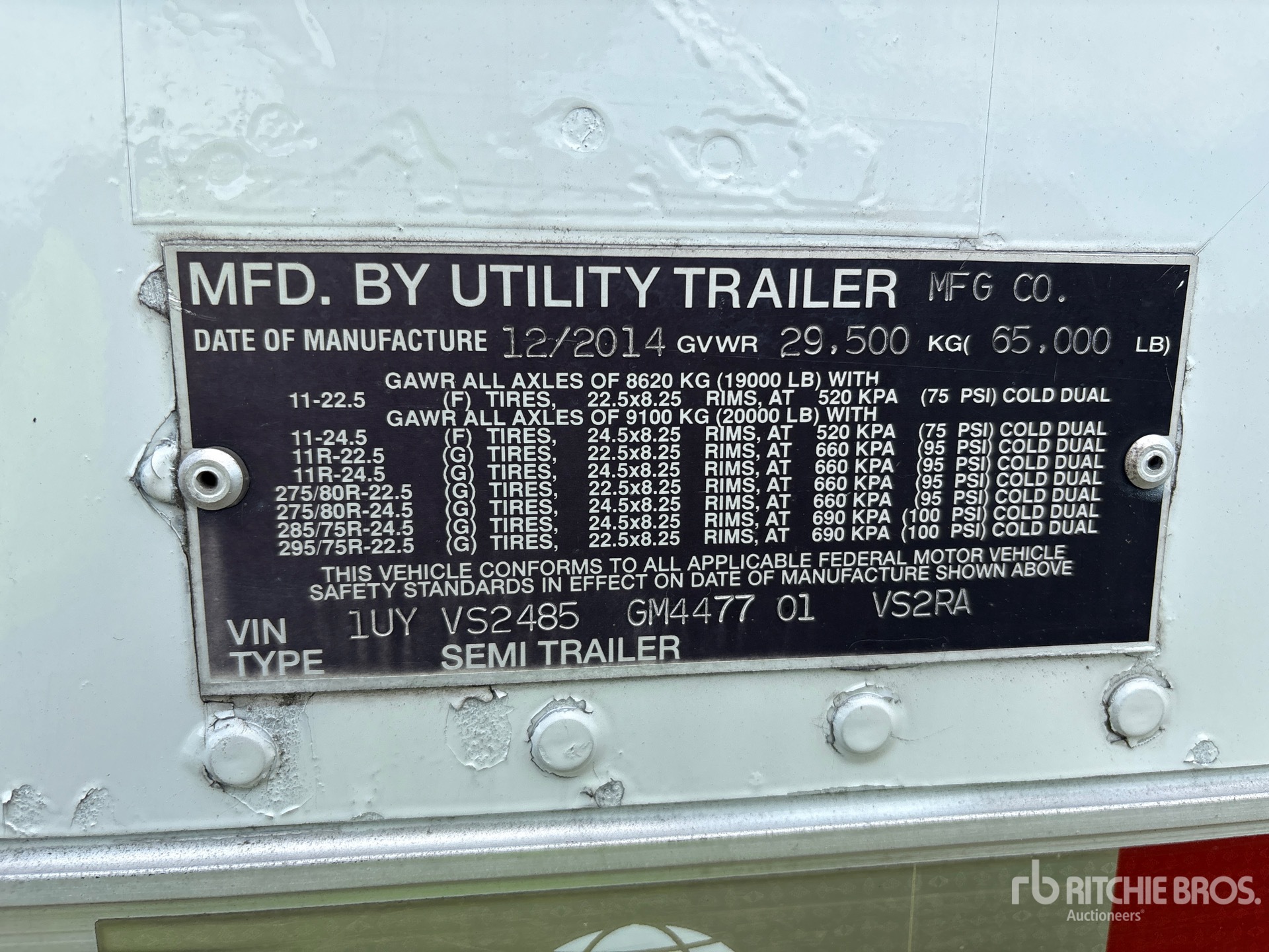 2016 Utility VS2RA