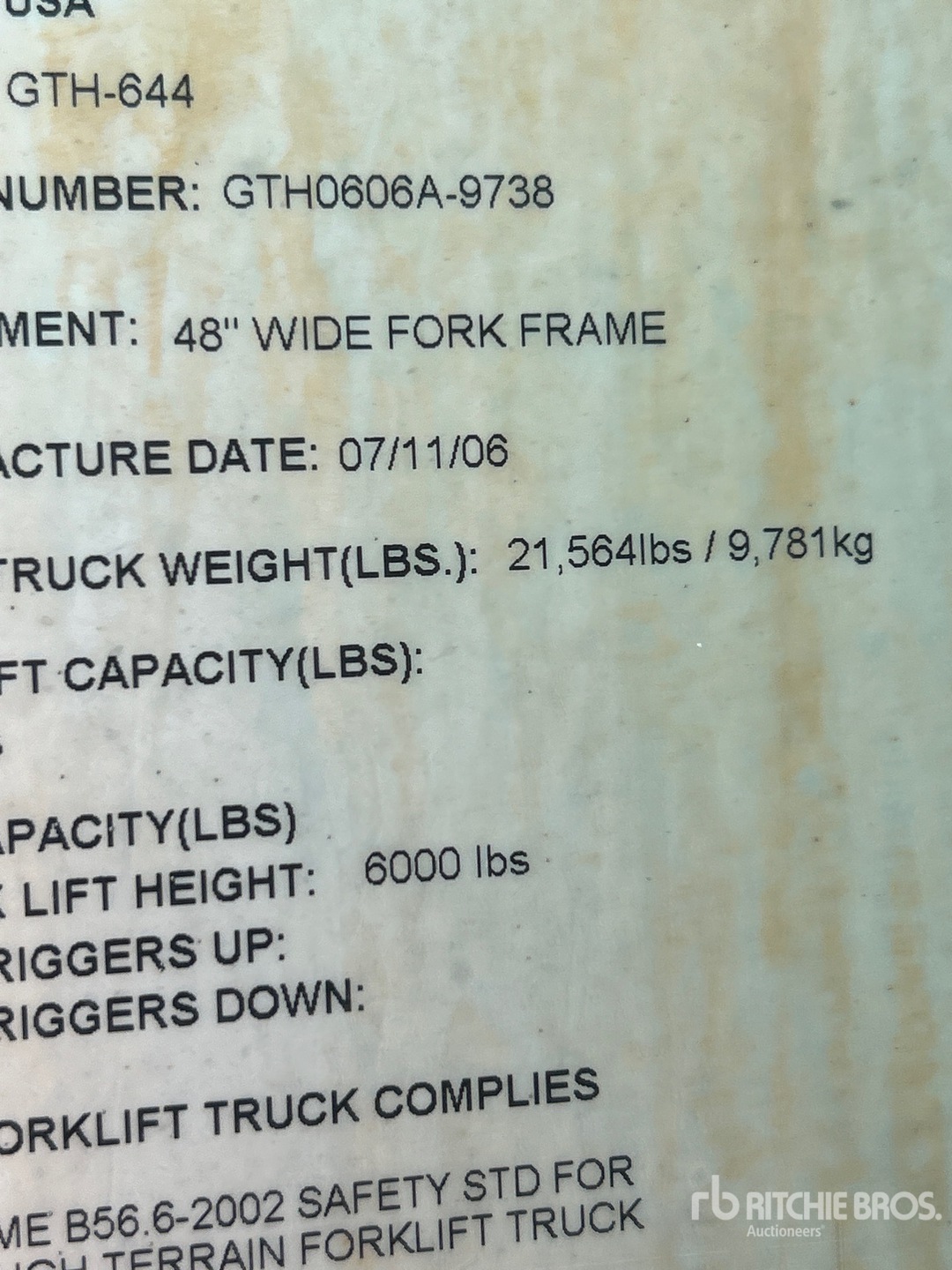 2006 Genie GTH-644