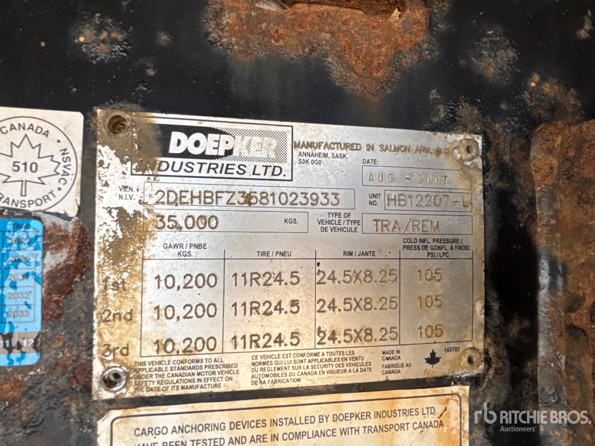 2008 Doepker HB12207L