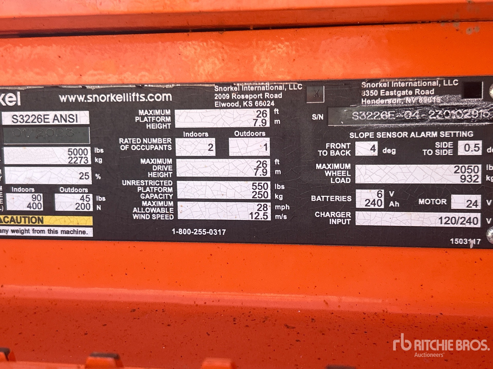 2023 Snorkel S3226E ANSI