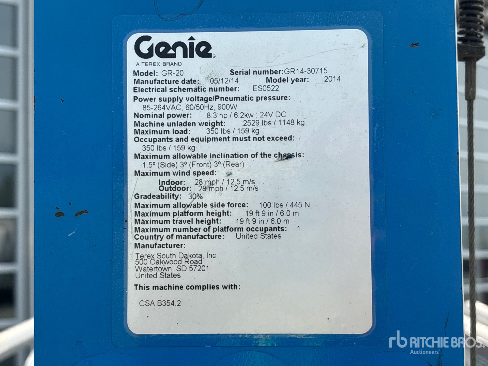 2014 Genie GR-20