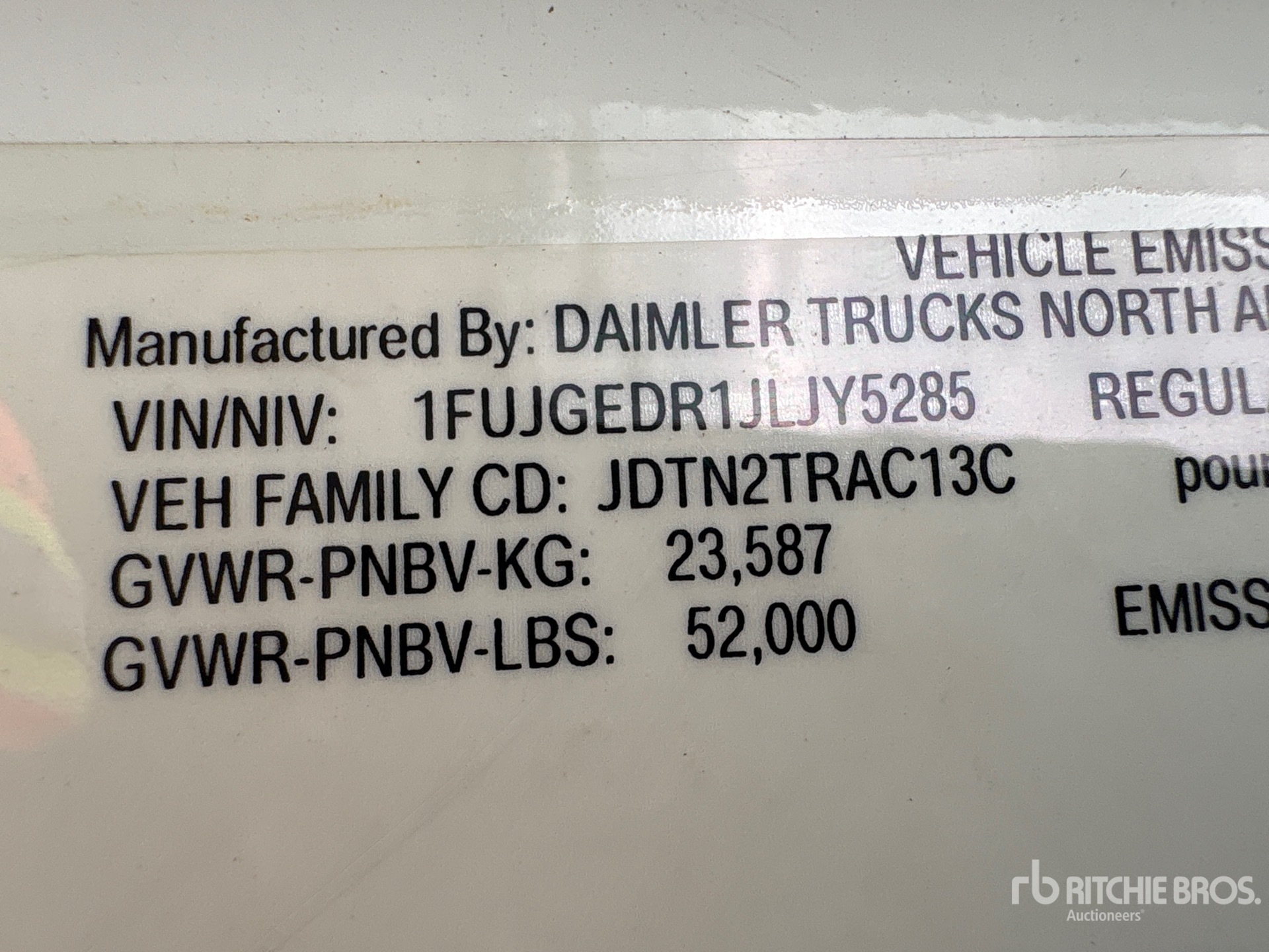 2018 Freightliner CASCADIA 125