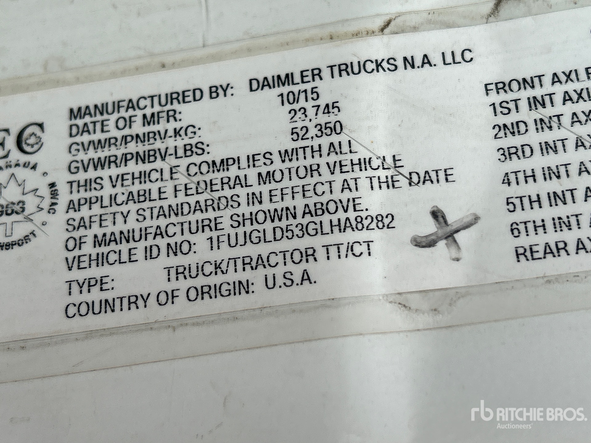 2016 Freightliner CASCADIA 125