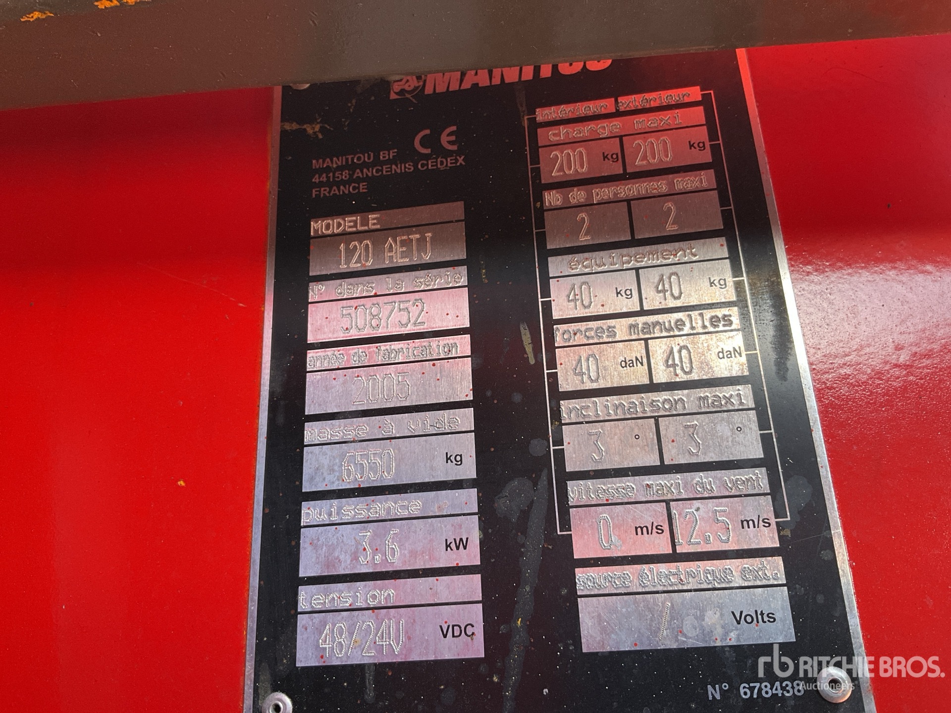 2005 Manitou 120AETJ