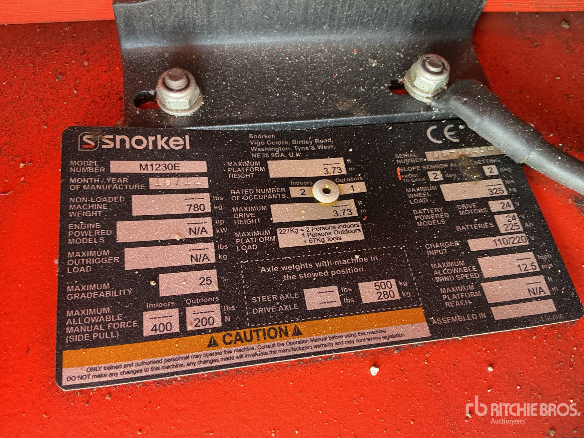 2012 Snorkel M1230E