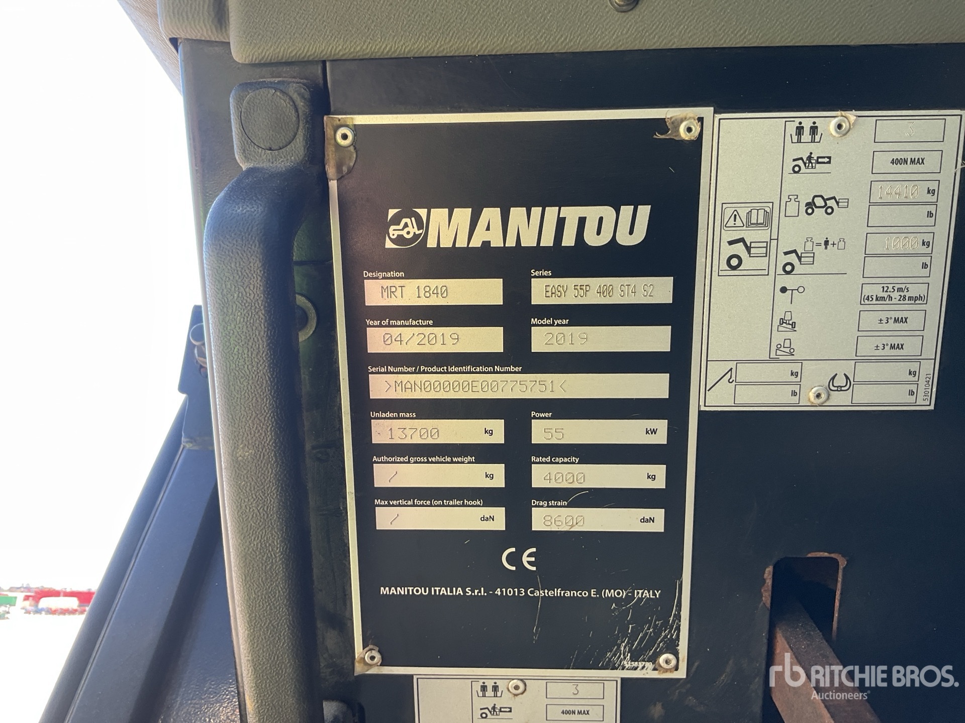 2019 Manitou MRT1840 EASY