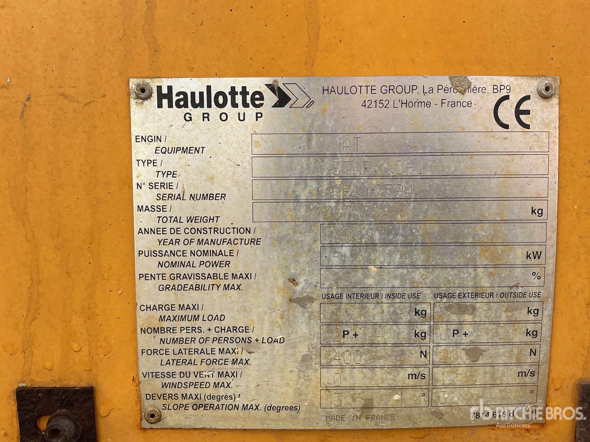 2014 Haulotte STAR 10-1