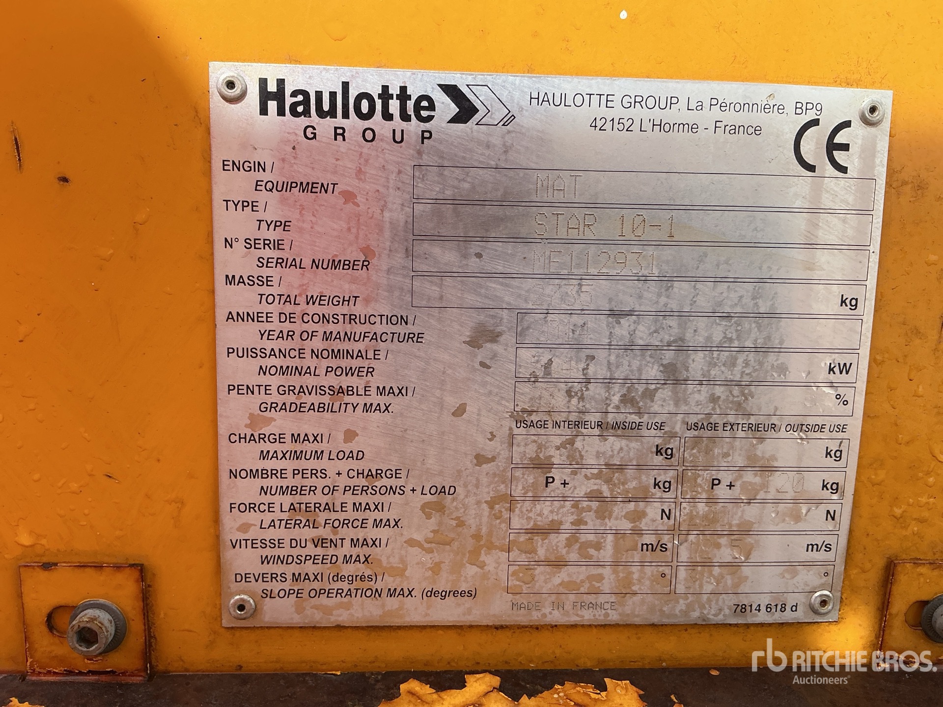 2014 Haulotte STAR 10-1