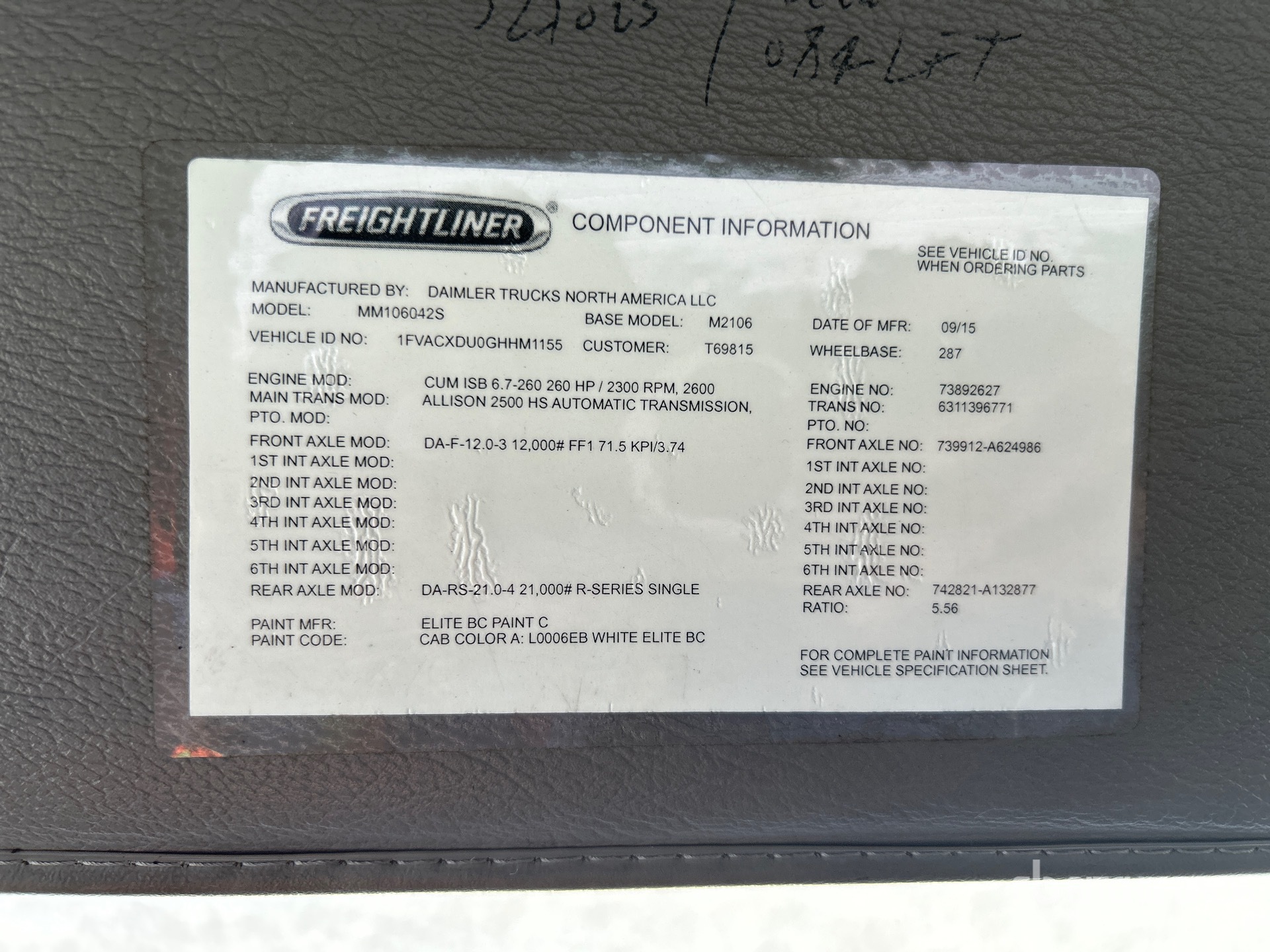 2016 Freightliner M2 106