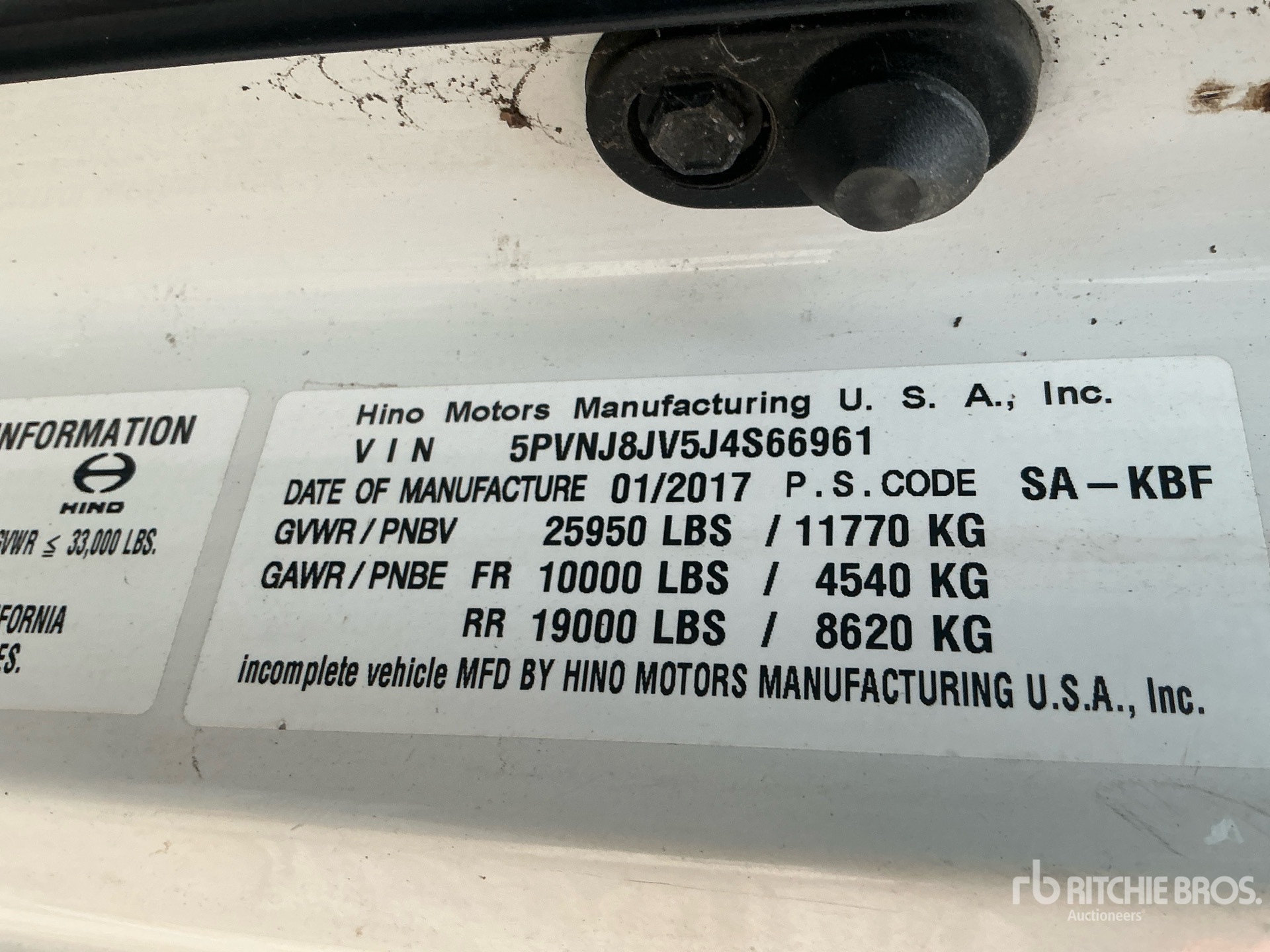 2018 Hino 268A
