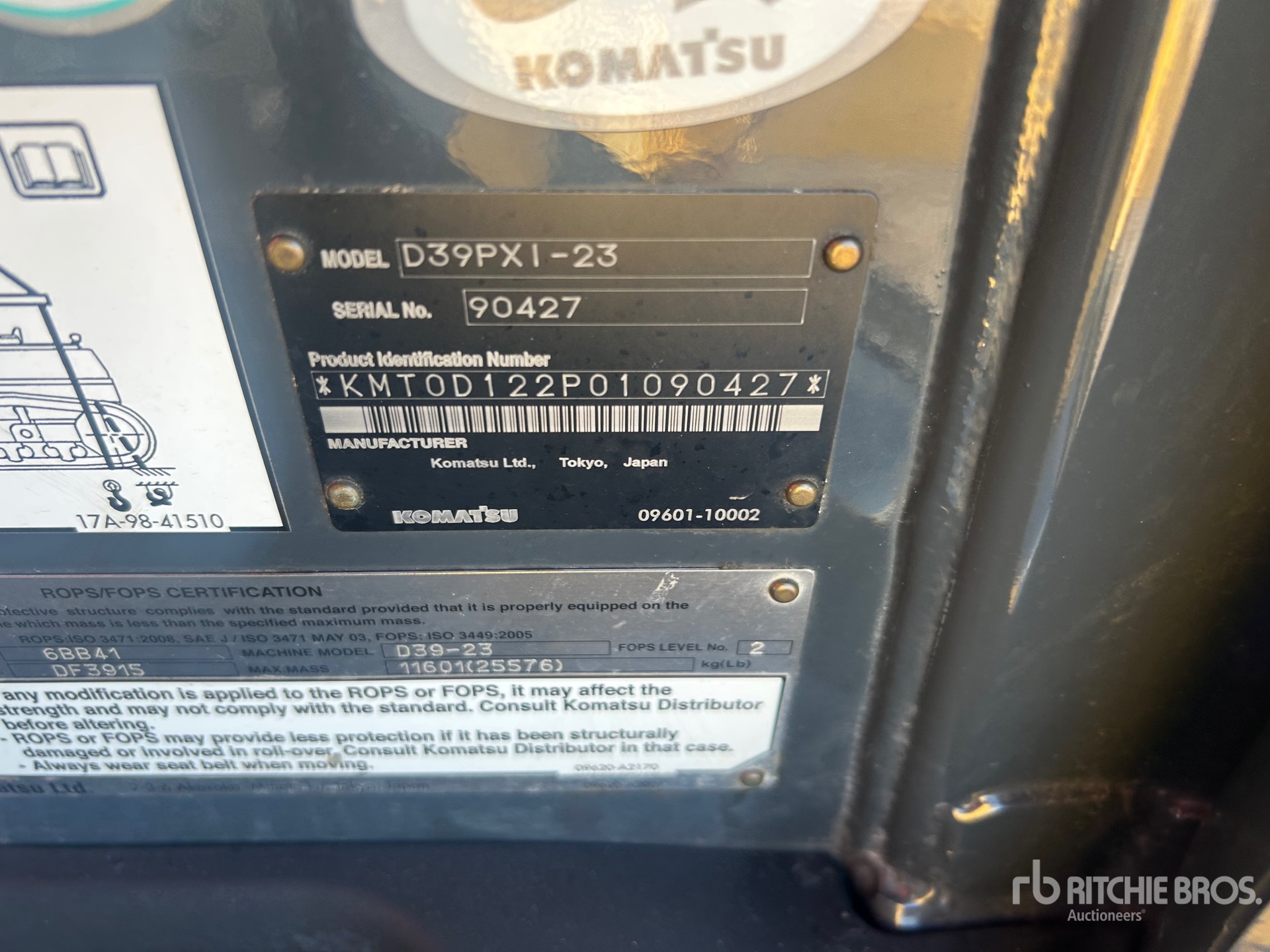 2014 Komatsu D39PXI-23