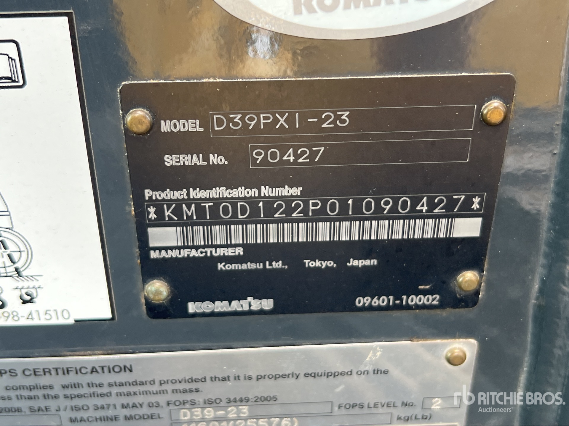 2014 Komatsu D39PXI-23