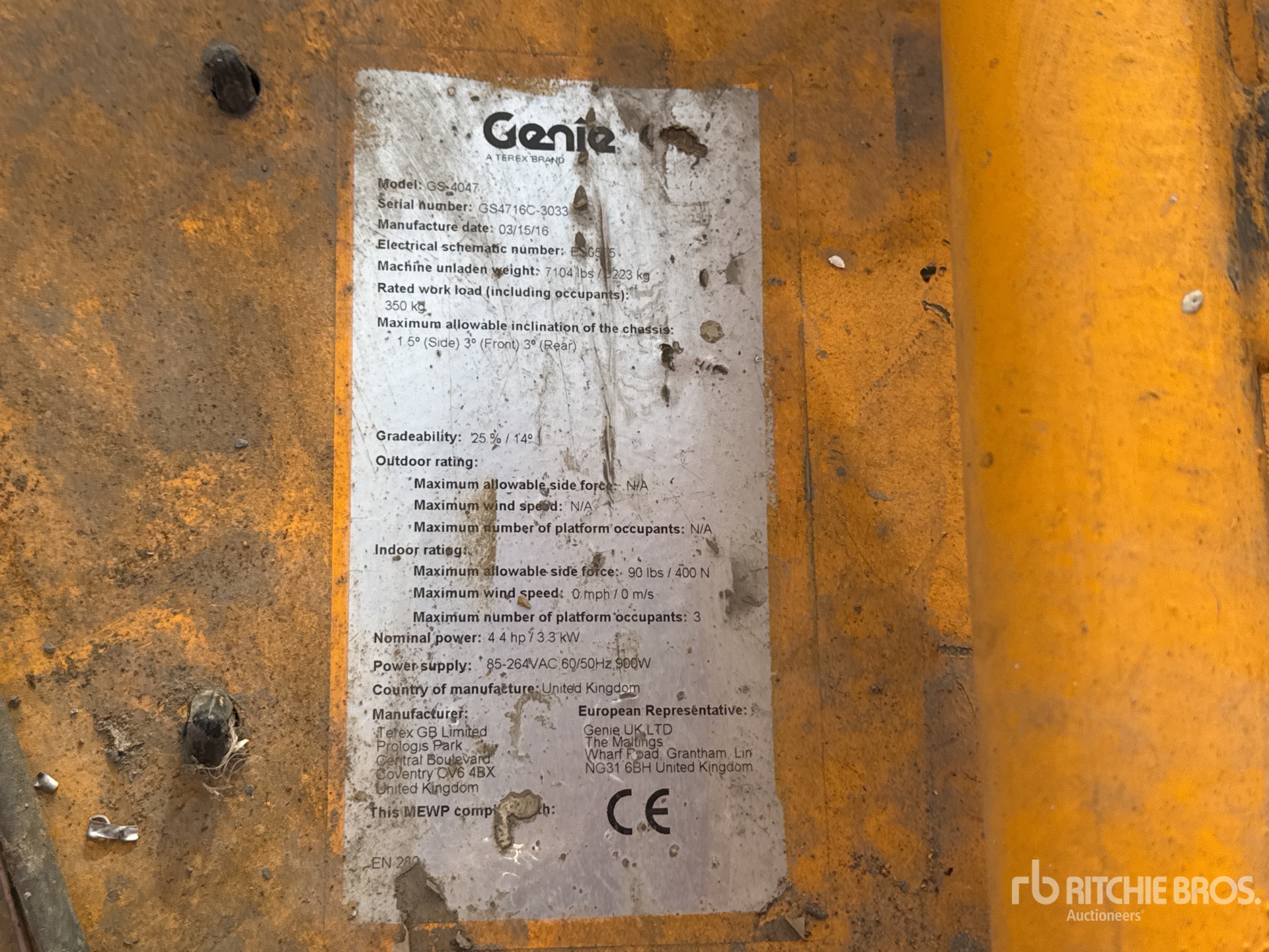 2016 Genie GS-4047