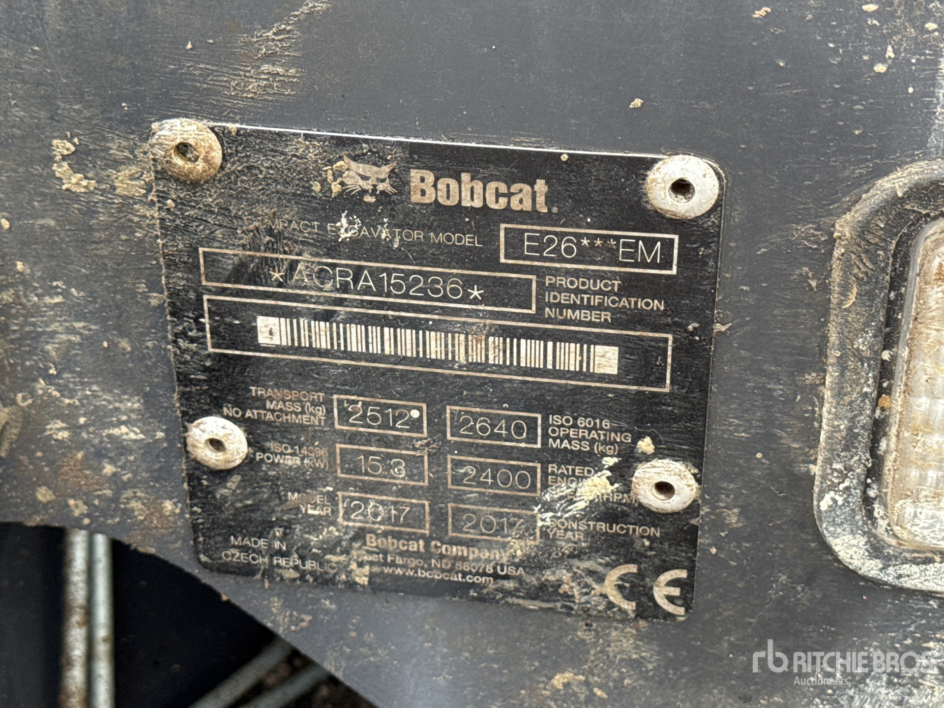 2017 Bobcat E26EM