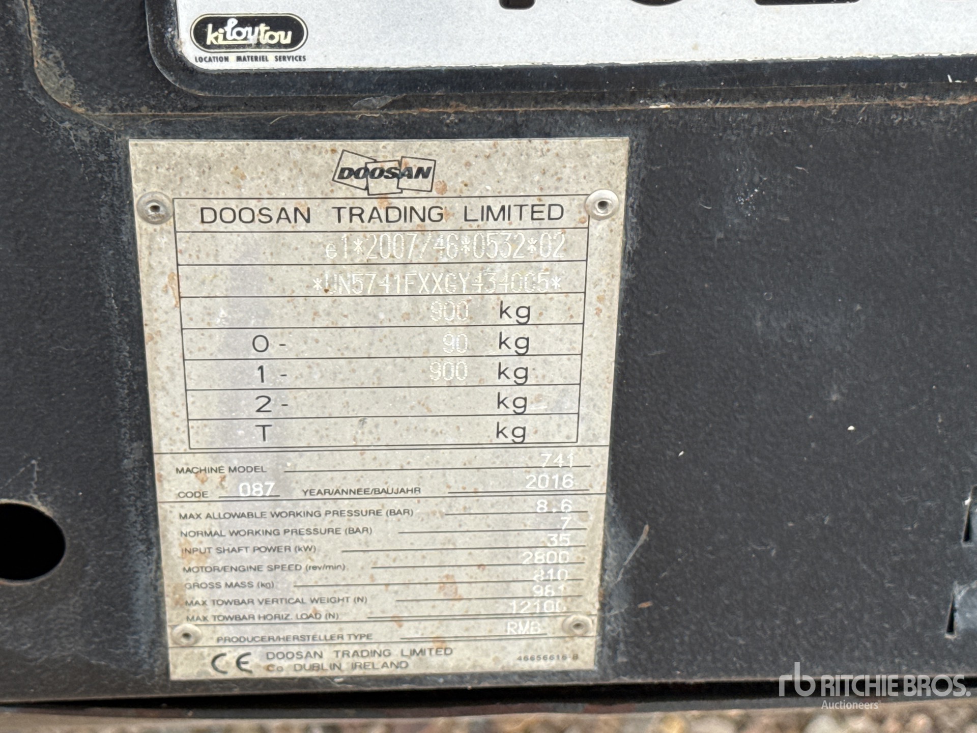 2016 Doosan Portable Power 7/41W