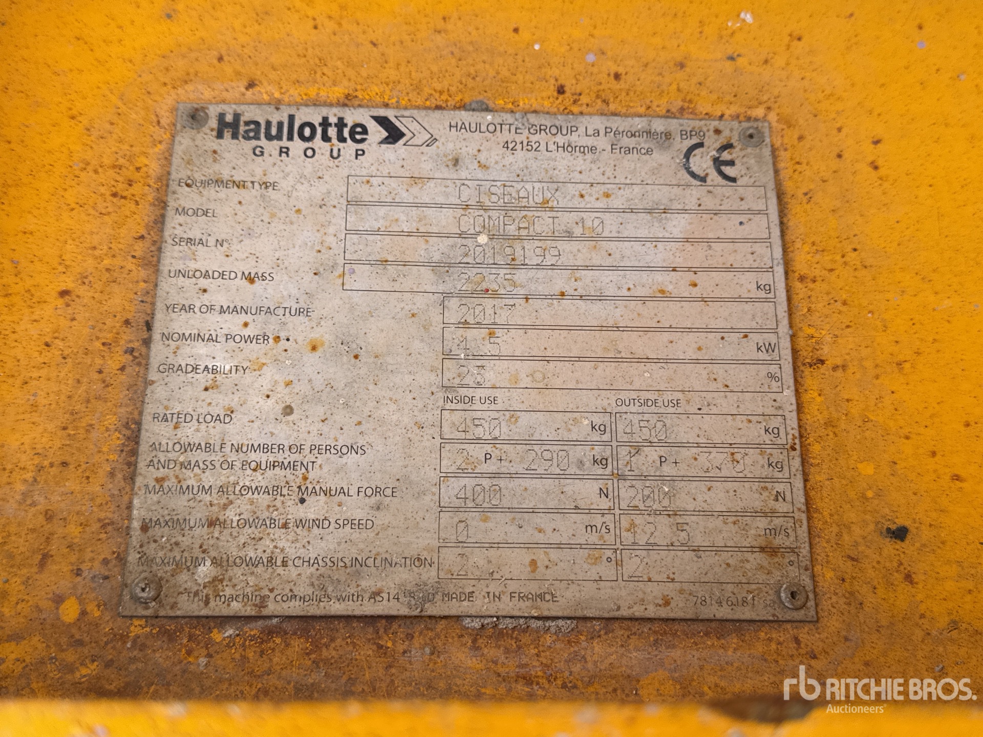 2017 Haulotte COMPACT 10