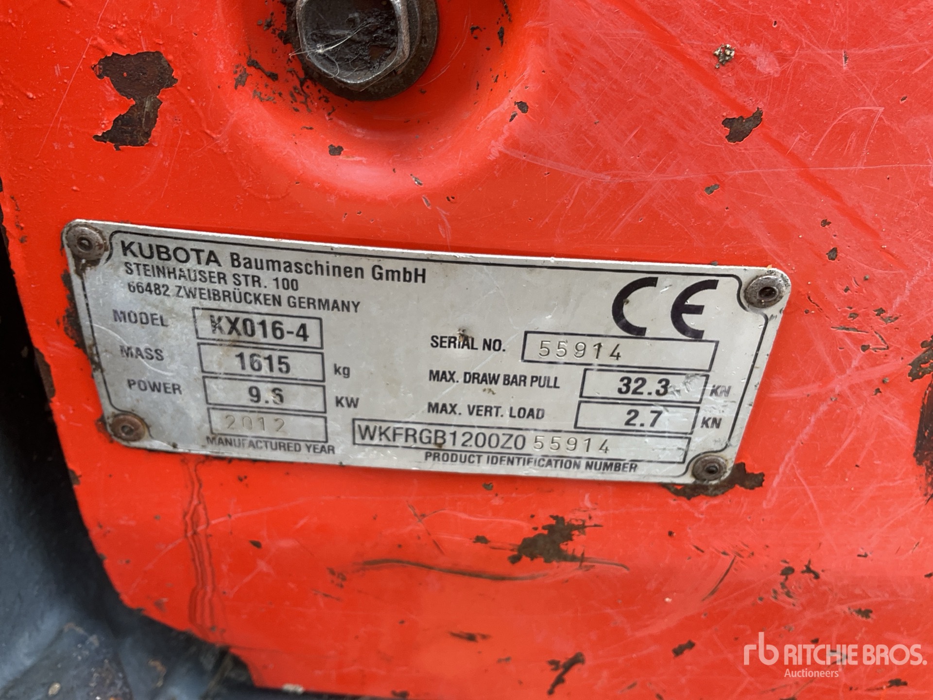 2012 Kubota KX016-4
