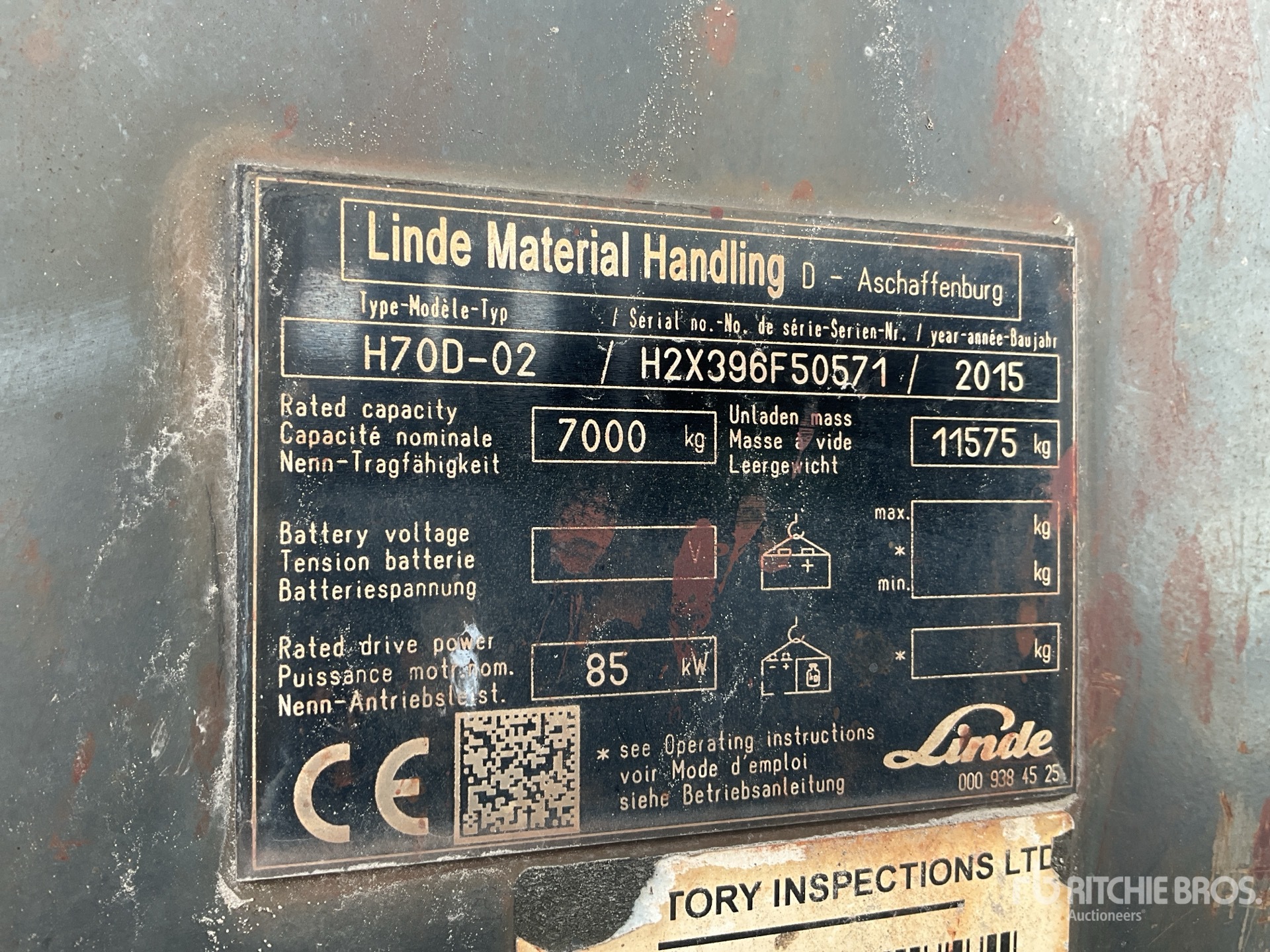 2015 Linde H70D